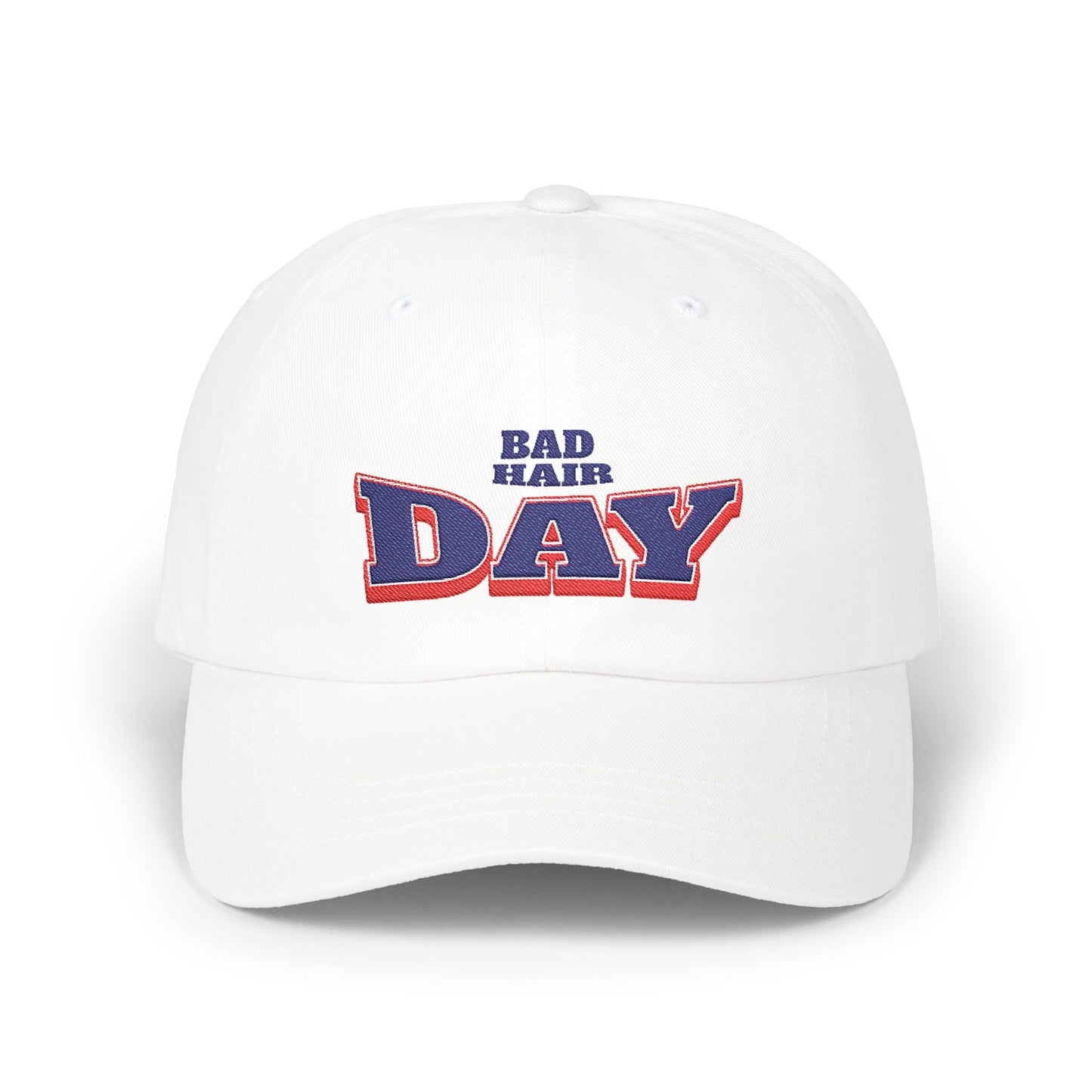 Bad Hair Day Embroidered Dad Hat – Cotton Baseball Cap for Men & Women – Adjustable Casual Vintage Style - Deki's Variety Store