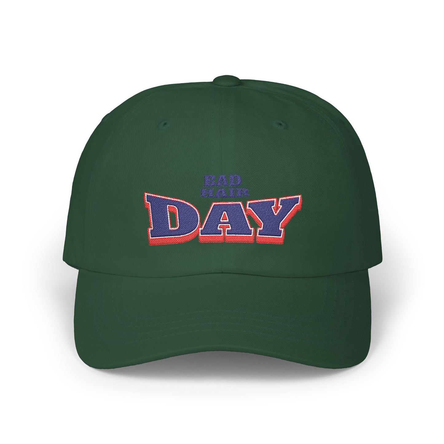 Bad Hair Day Embroidered Dad Hat – Cotton Baseball Cap for Men & Women – Adjustable Casual Vintage Style - Deki's Variety Store
