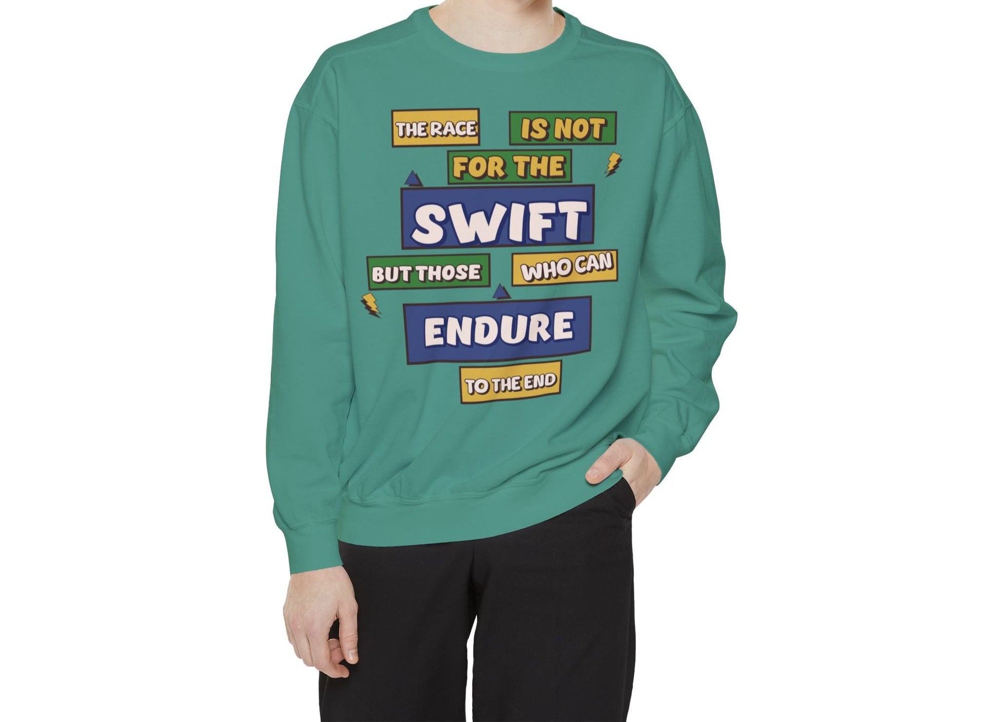 Endurance Sweatshirt: "The Race is Not for the Swift" - Deki's Variety Store