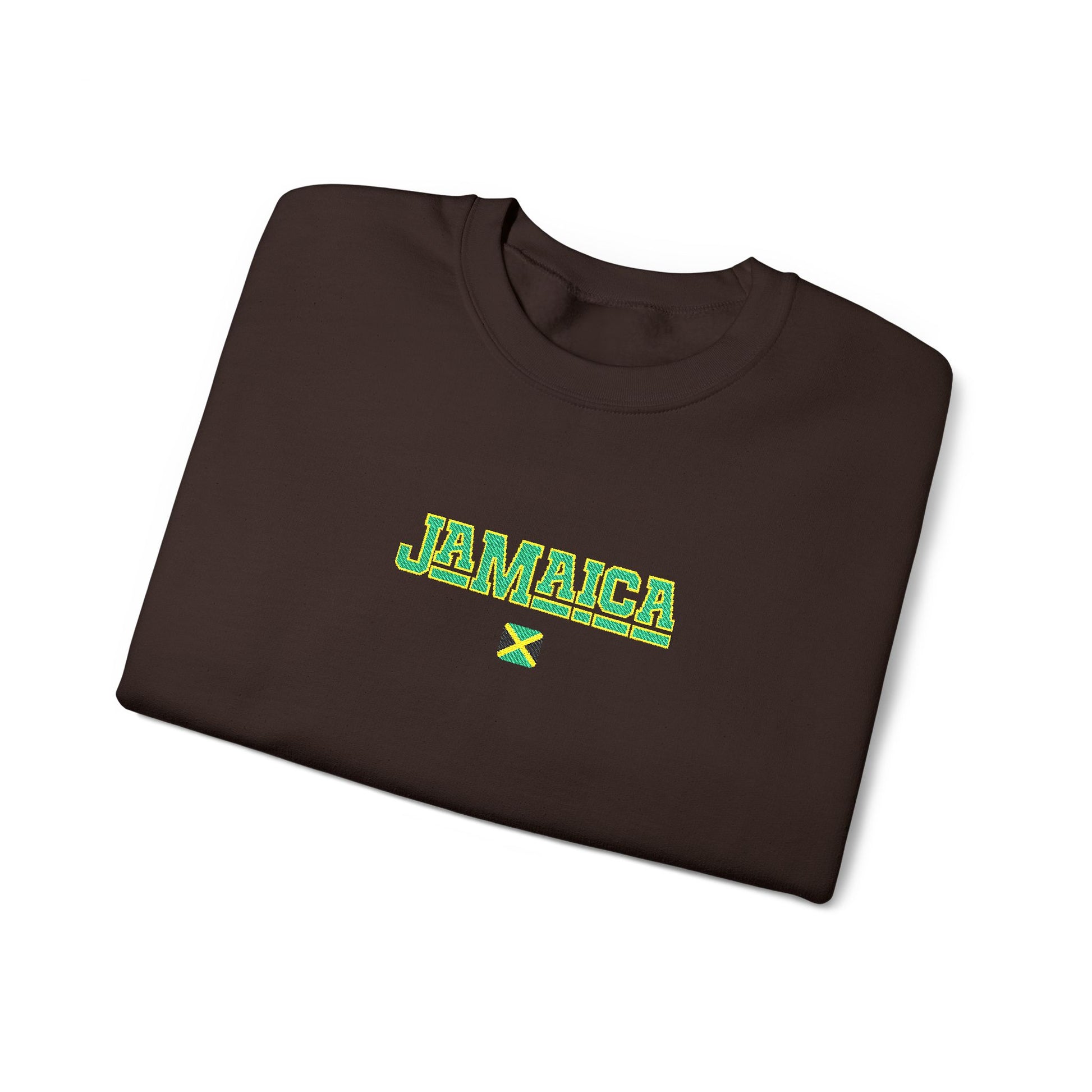 Jamaica Embroidered Sweatshirt – Gildan 18000 Crewneck, Caribbean Streetwear, Island Apparel - Deki's Variety Store