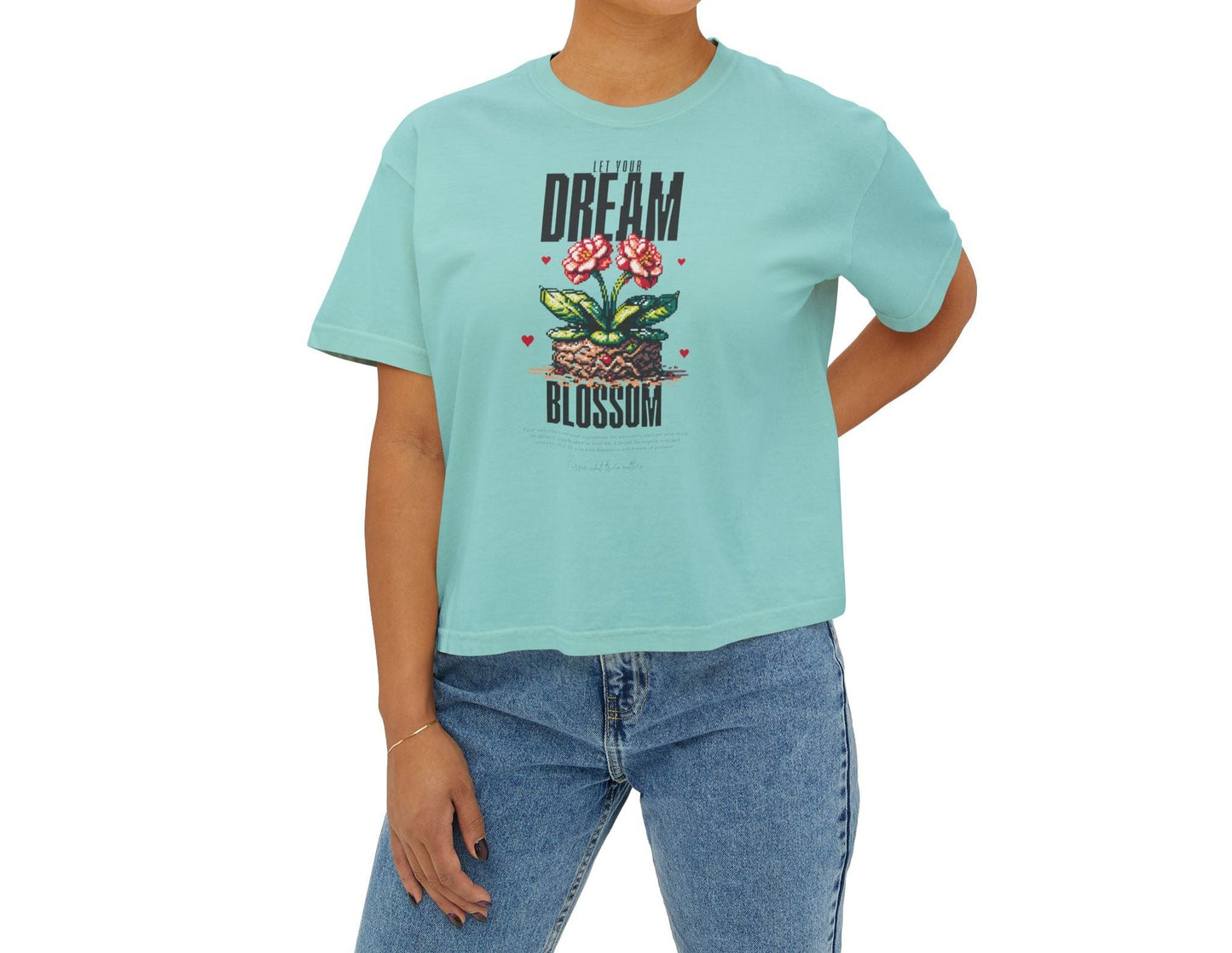 Let Your Dream Blossom Women's Boxy Tee - Deki's Variety Store