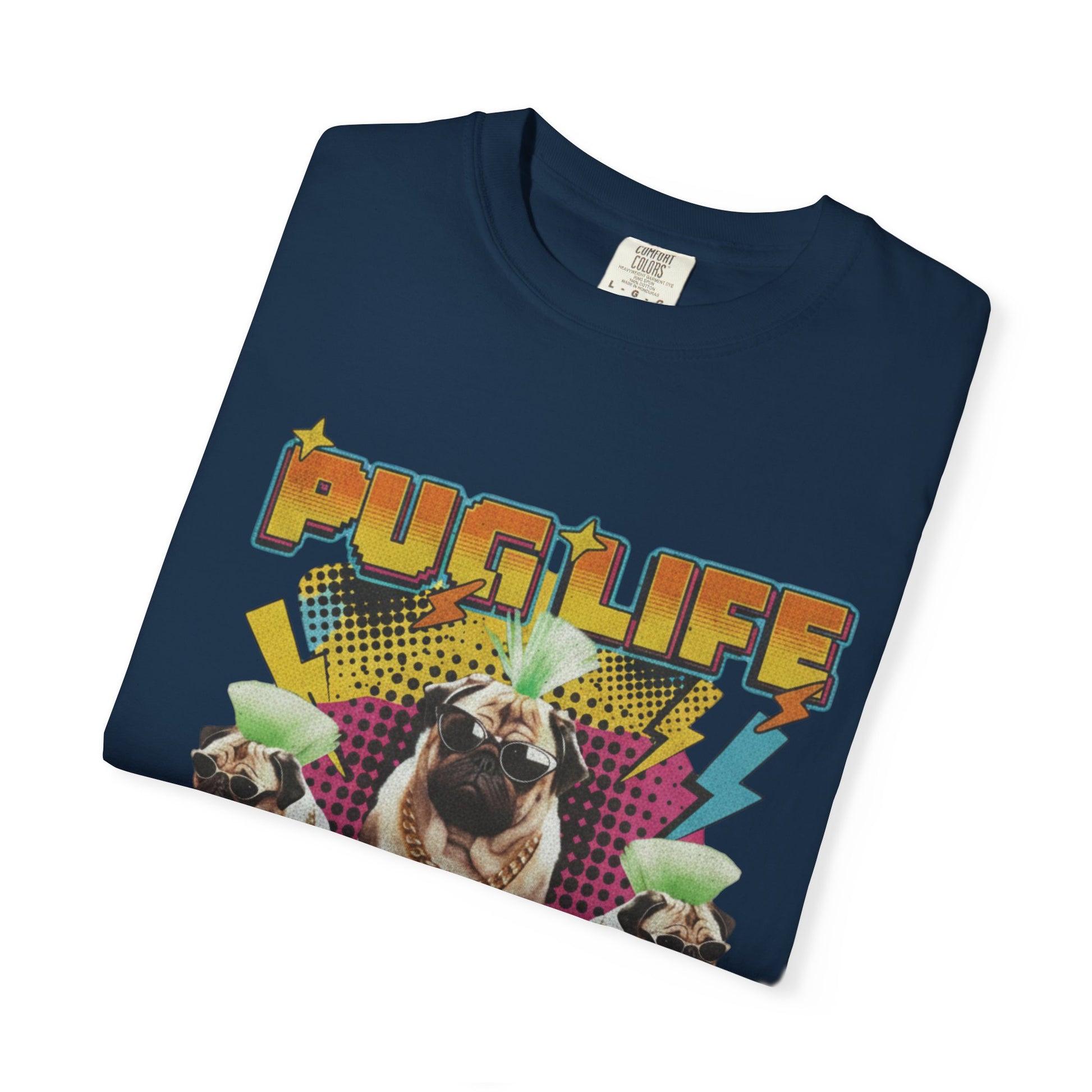 Vintage 90s Bootleg Rap Tee - Gangsta Pug Dogs Graphic T-Shirt - Deki's Variety Store
