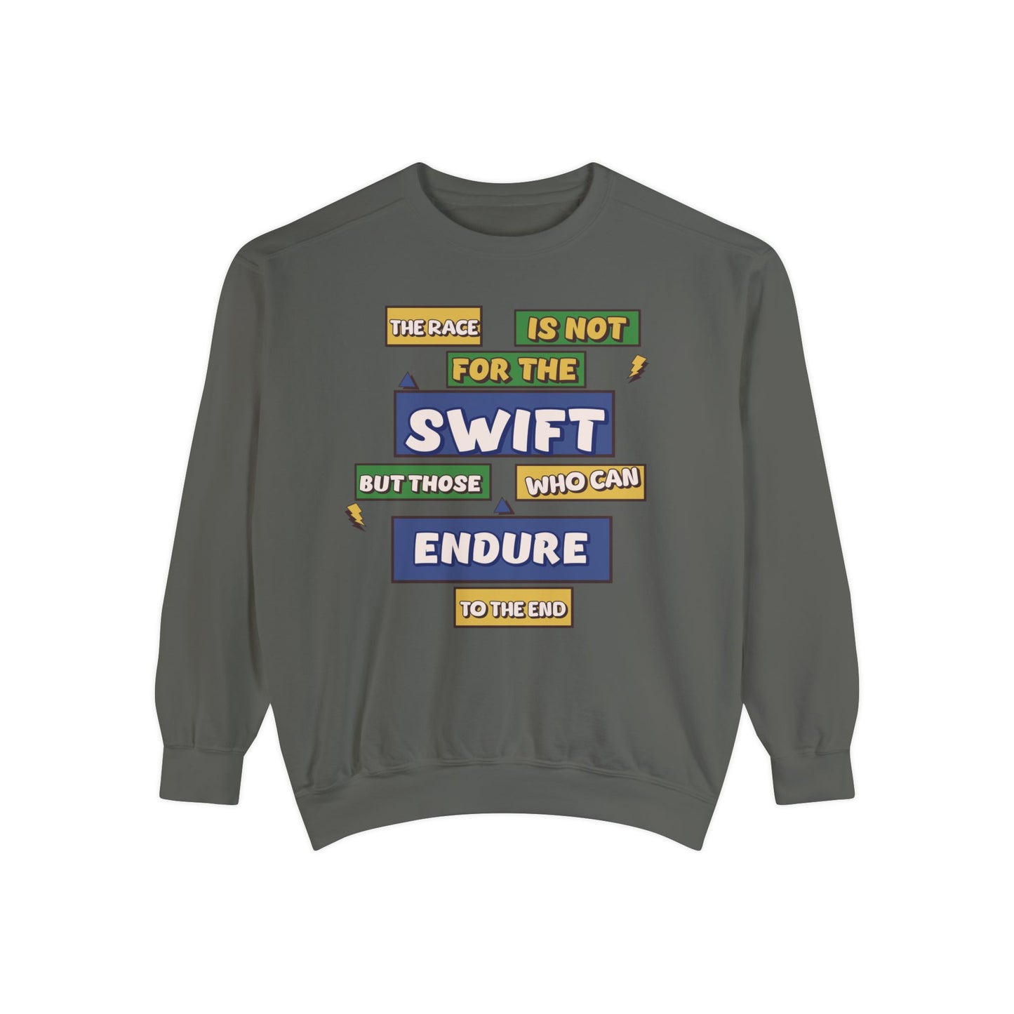 Endurance Sweatshirt: "The Race is Not for the Swift" - Deki's Variety Store