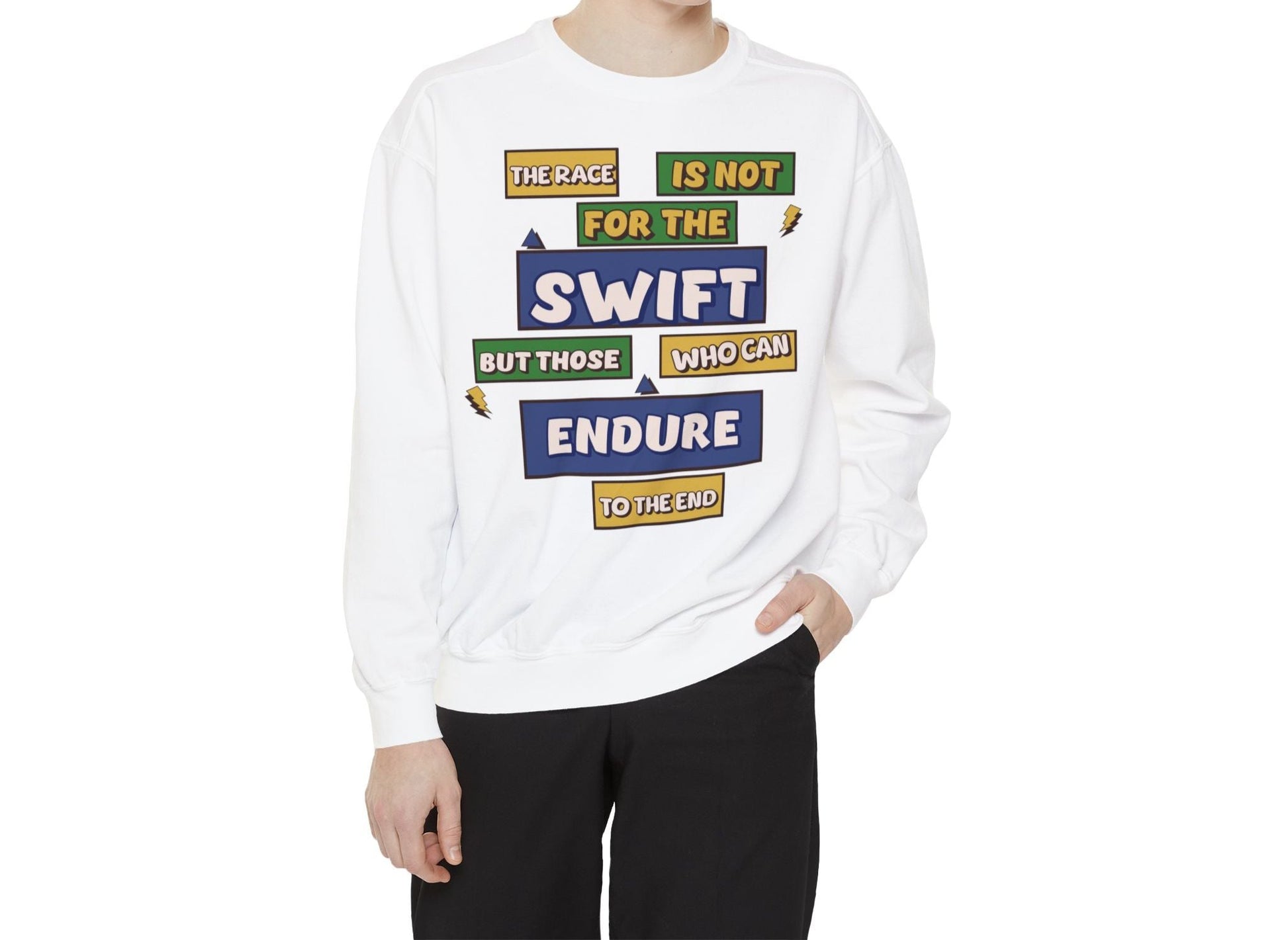 Endurance Sweatshirt: "The Race is Not for the Swift" - Deki's Variety Store