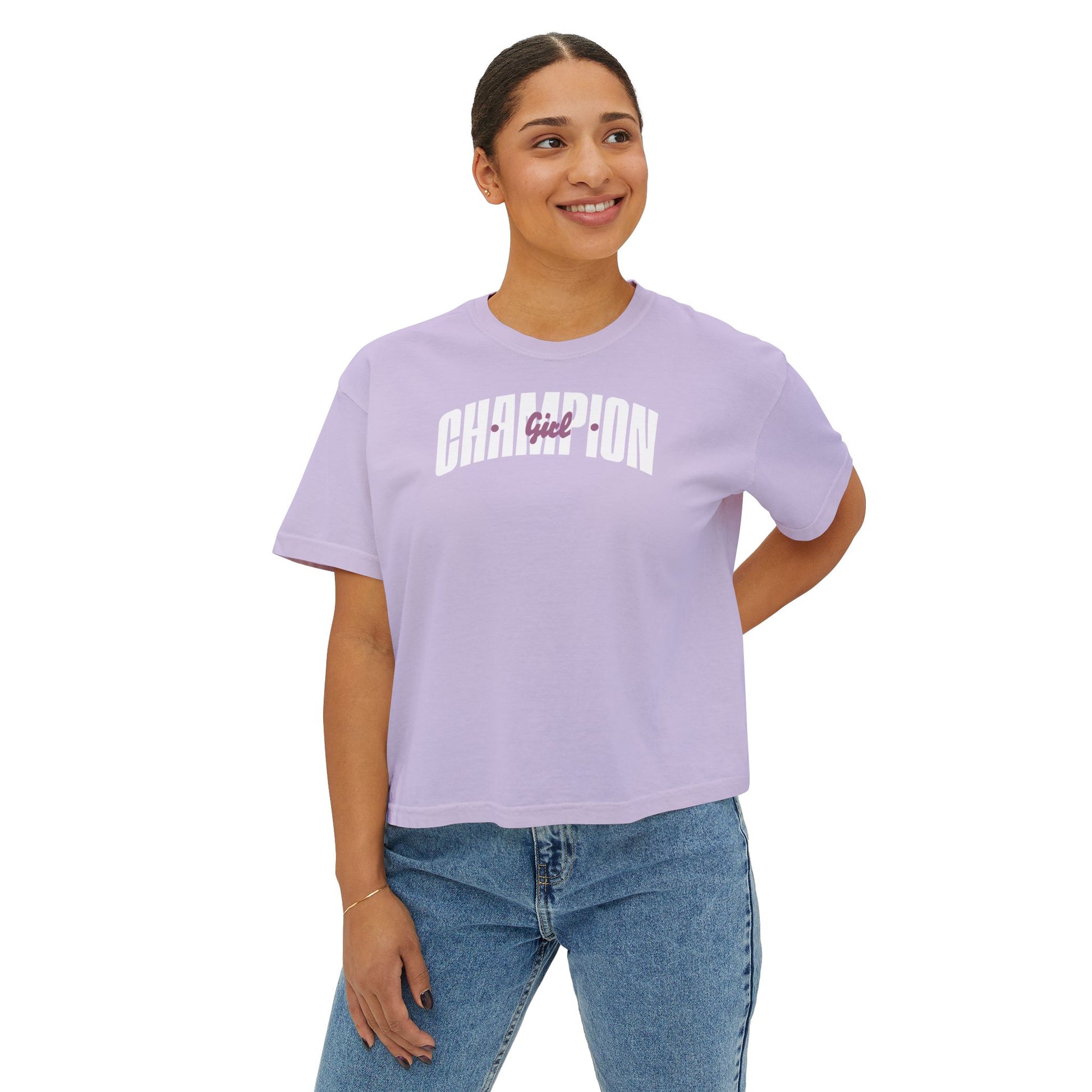 Champion Girl Racer Boxy Tee - Deki's Variety Store