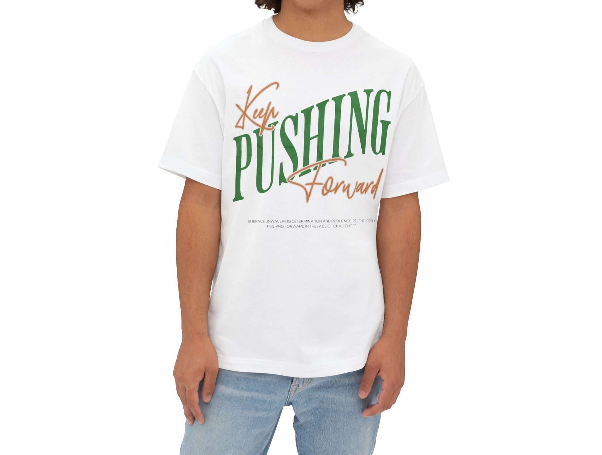 Keep Pushing Boxy T-shirt Oversized Boxy Tee - Deki's Variety Store