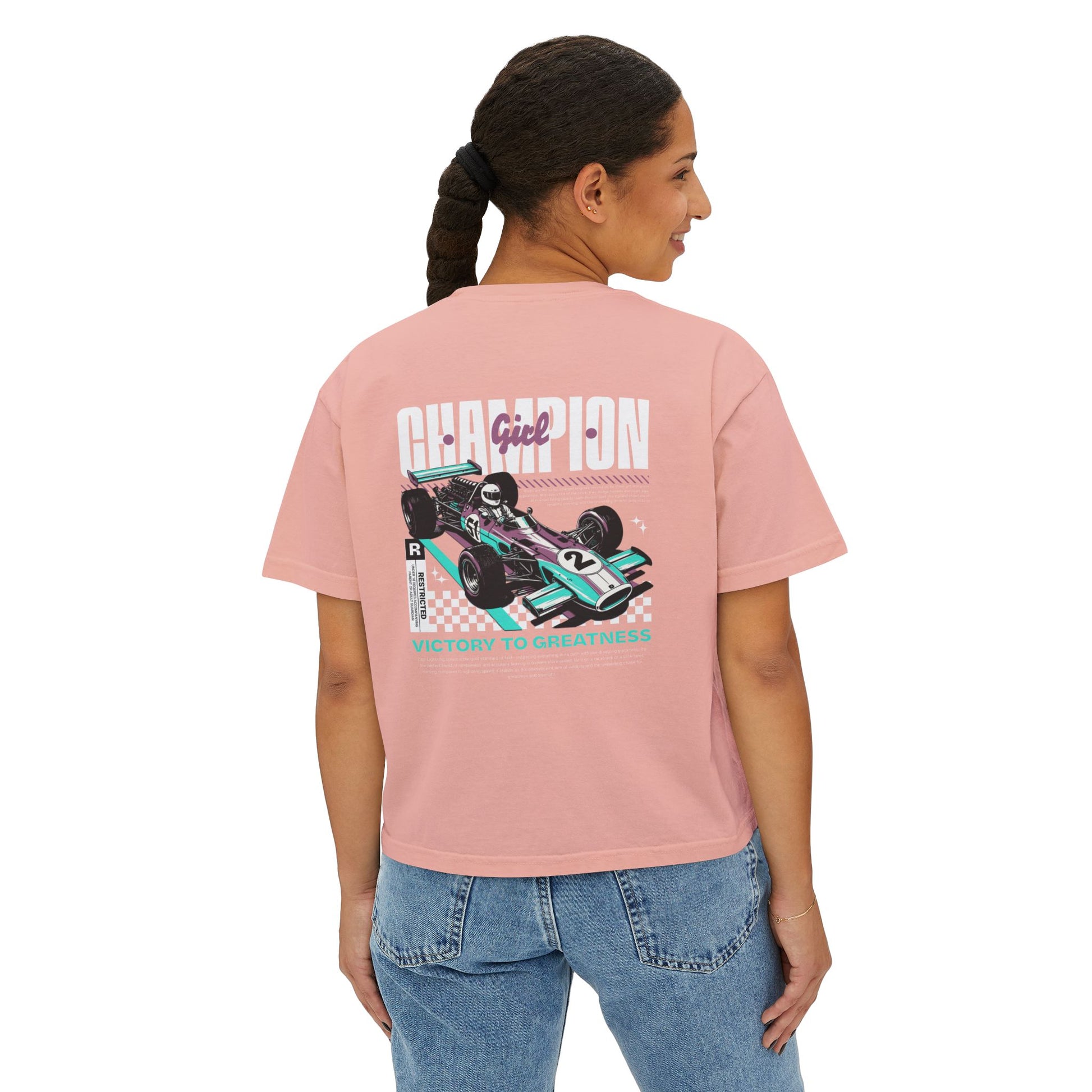 Champion Girl Racer Boxy Tee - Deki's Variety Store