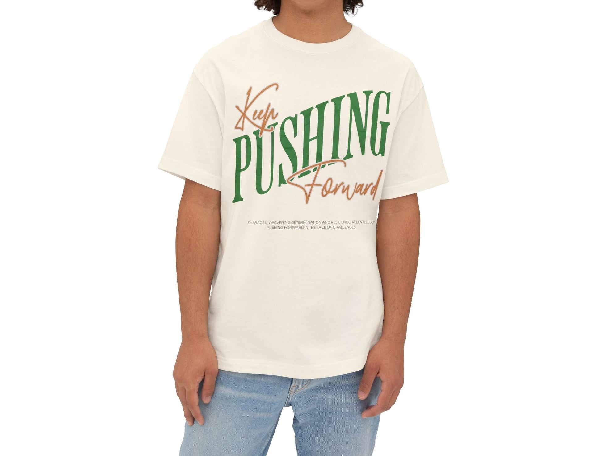 Keep Pushing Boxy T-shirt Oversized Boxy Tee - Deki's Variety Store