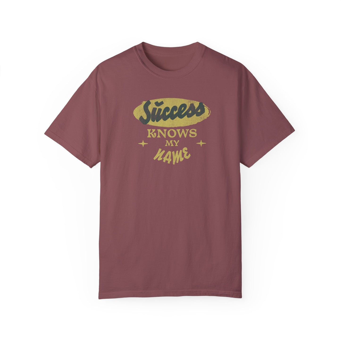 Success Knows My Name Comfort Colors T-shirt - Deki's Variety Store