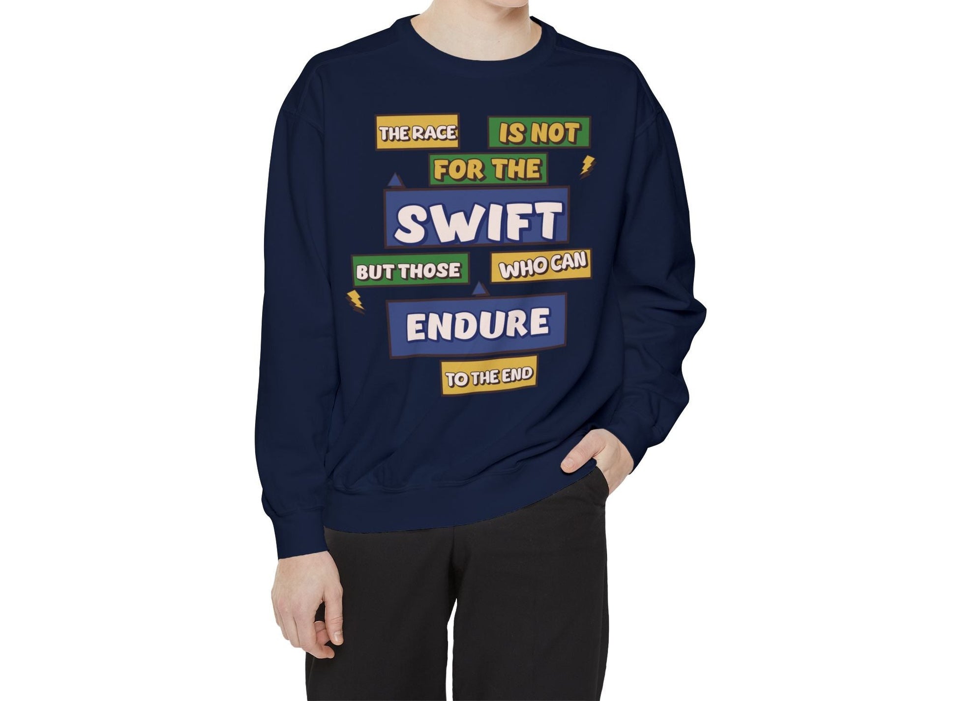 Endurance Sweatshirt: "The Race is Not for the Swift" - Deki's Variety Store