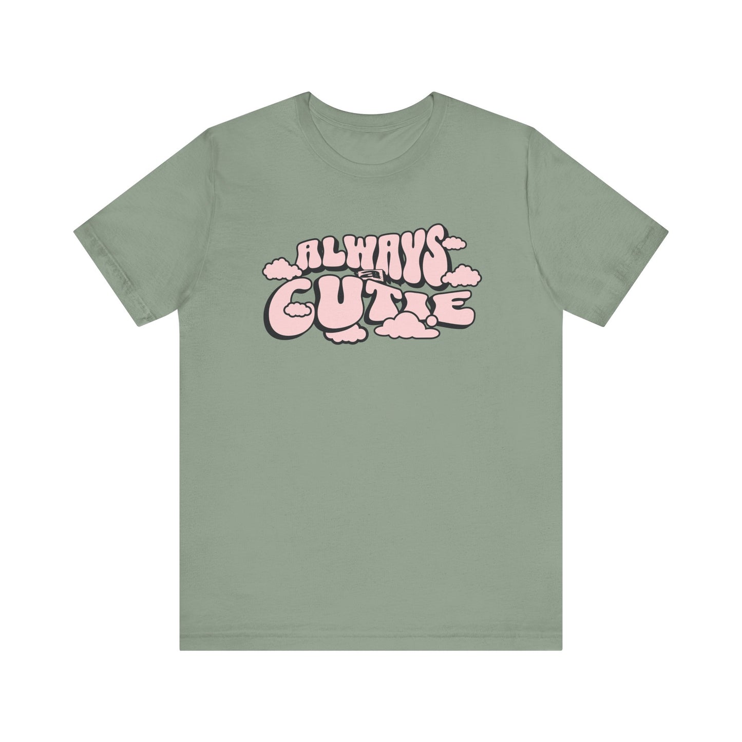 Always Cutie Jersey Tee - Playful Graphic Tee for Casual Vibes - Deki's Variety Store