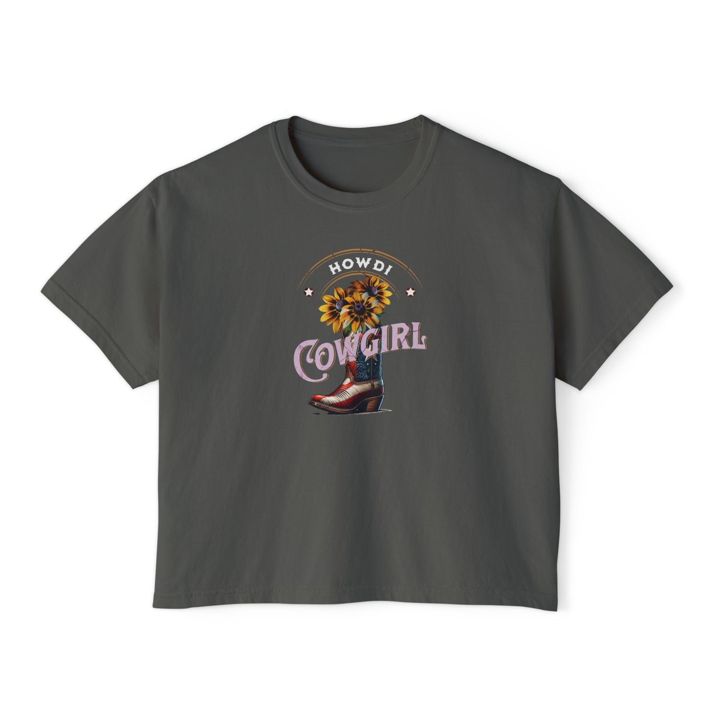 Cowgirl Comfort Colors Boxy Tee - Deki's Variety Store