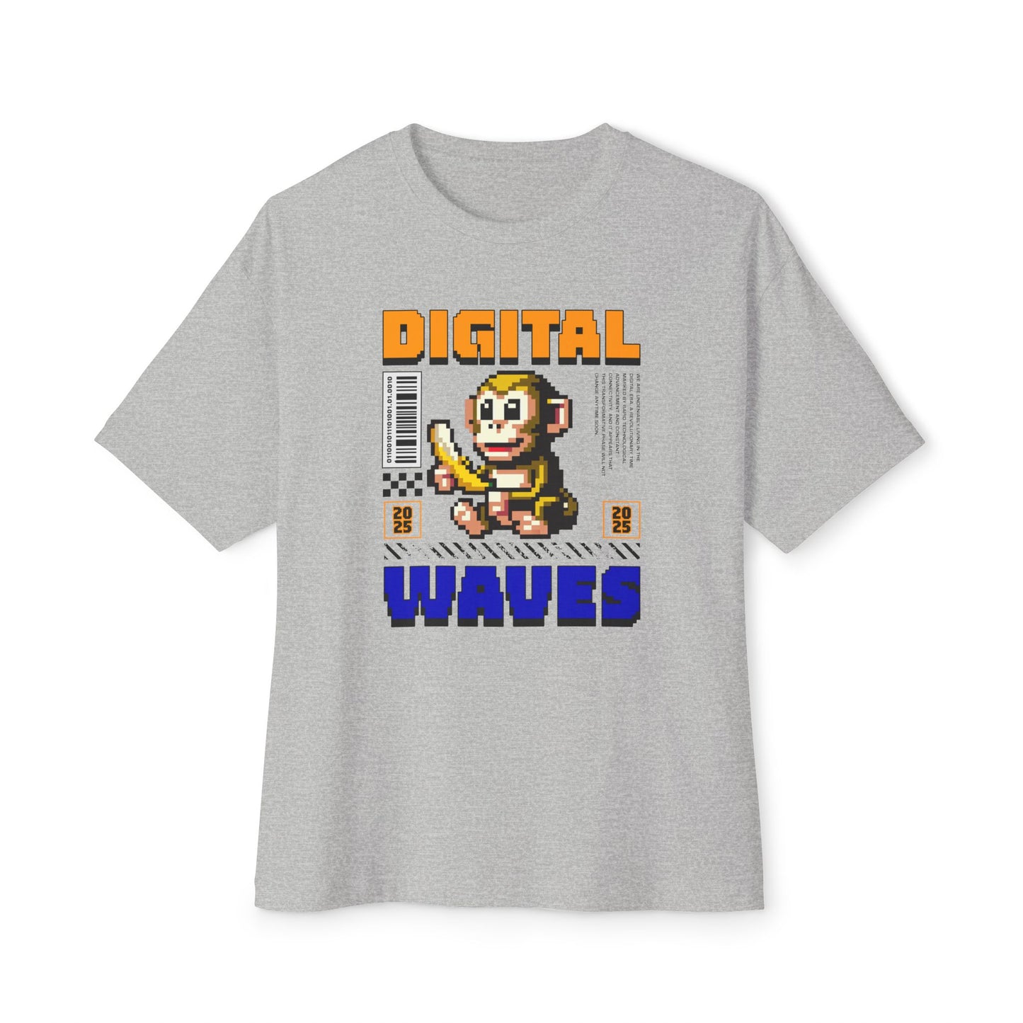 Digital Wave Oversized Boxy Tee - Deki's Variety Store