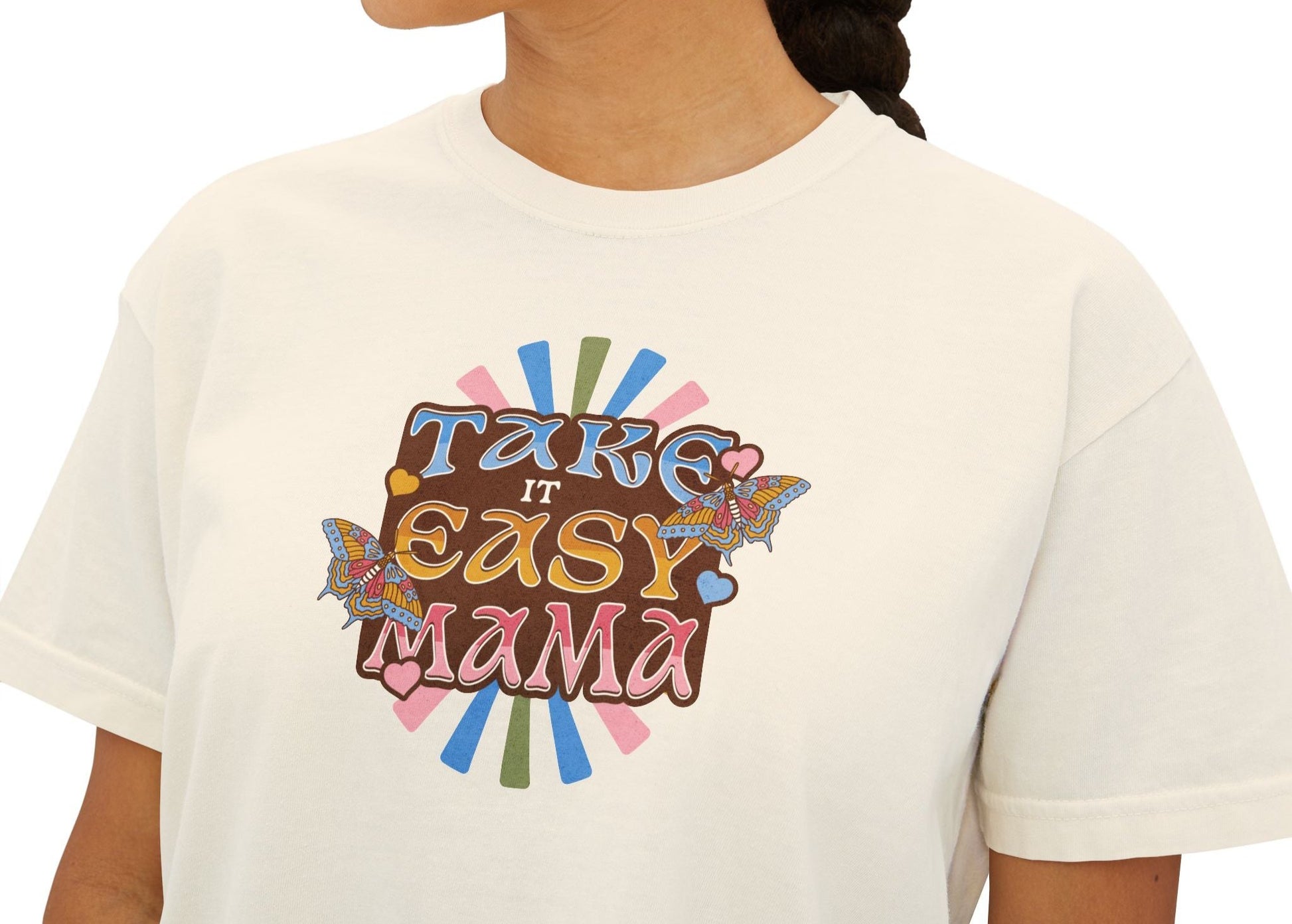 Take it Easy Mama Boxy T-shirt - Deki's Variety Store