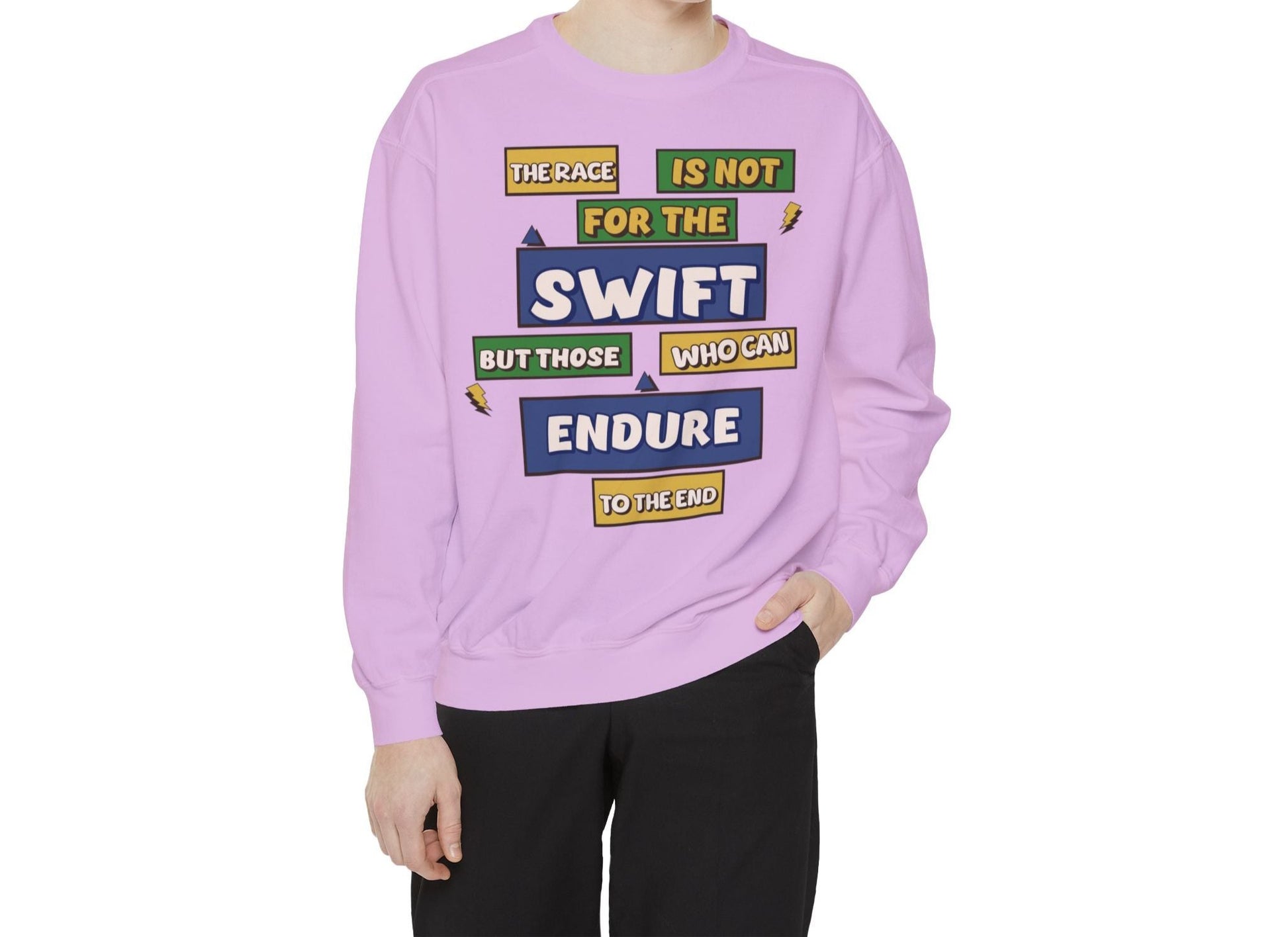 Endurance Sweatshirt: "The Race is Not for the Swift" - Deki's Variety Store