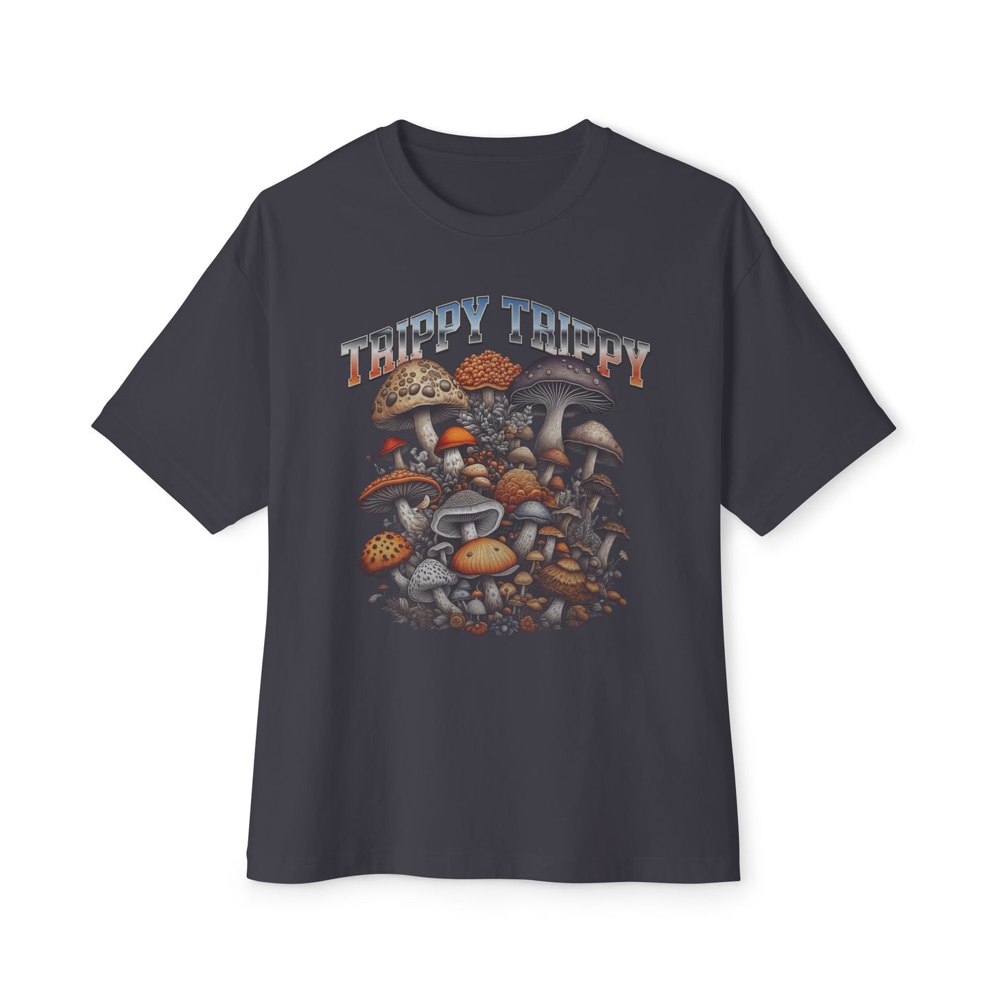 Trippy Trippy Mushroom Unisex Oversized Boxy Tee - Deki's Variety Store