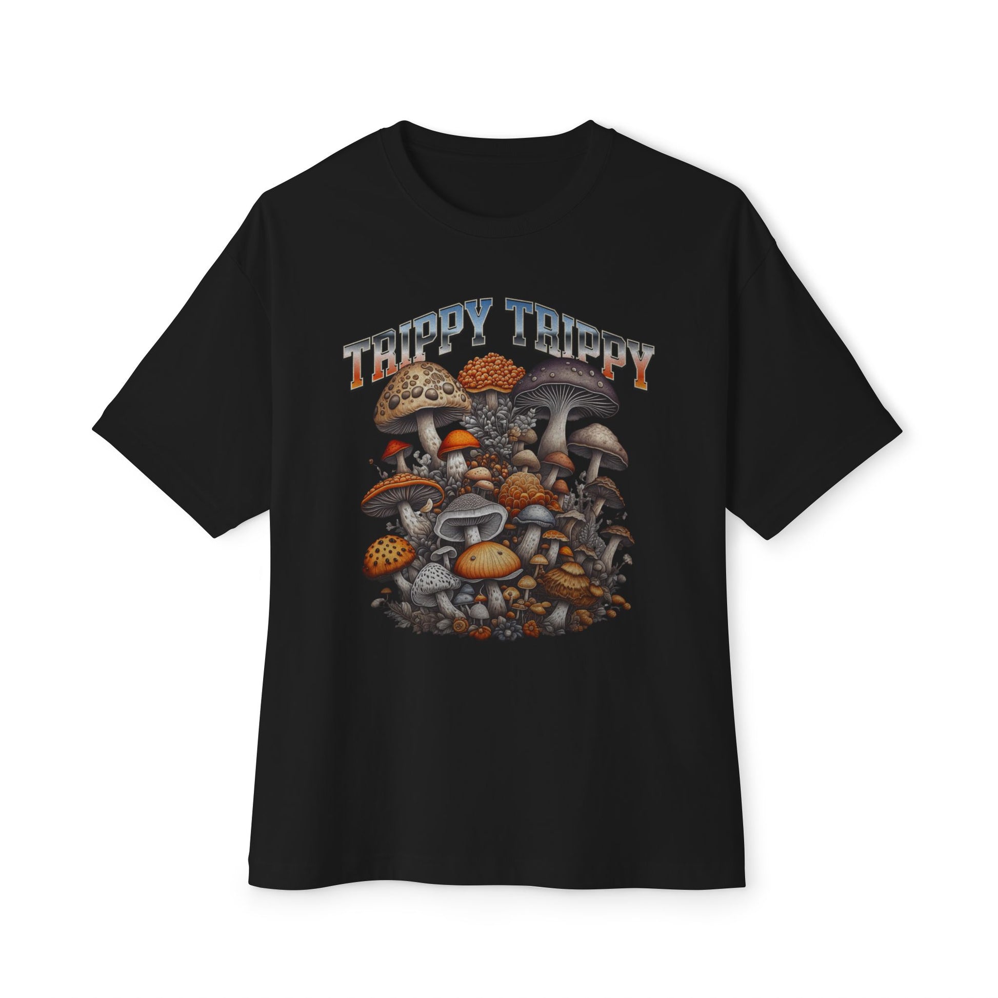 Trippy Trippy Mushroom Unisex Oversized Boxy Tee - Deki's Variety Store