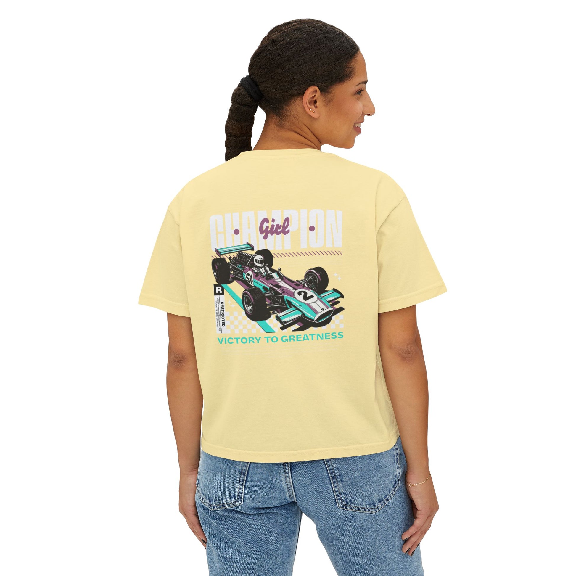 Champion Girl Racer Boxy Tee - Deki's Variety Store