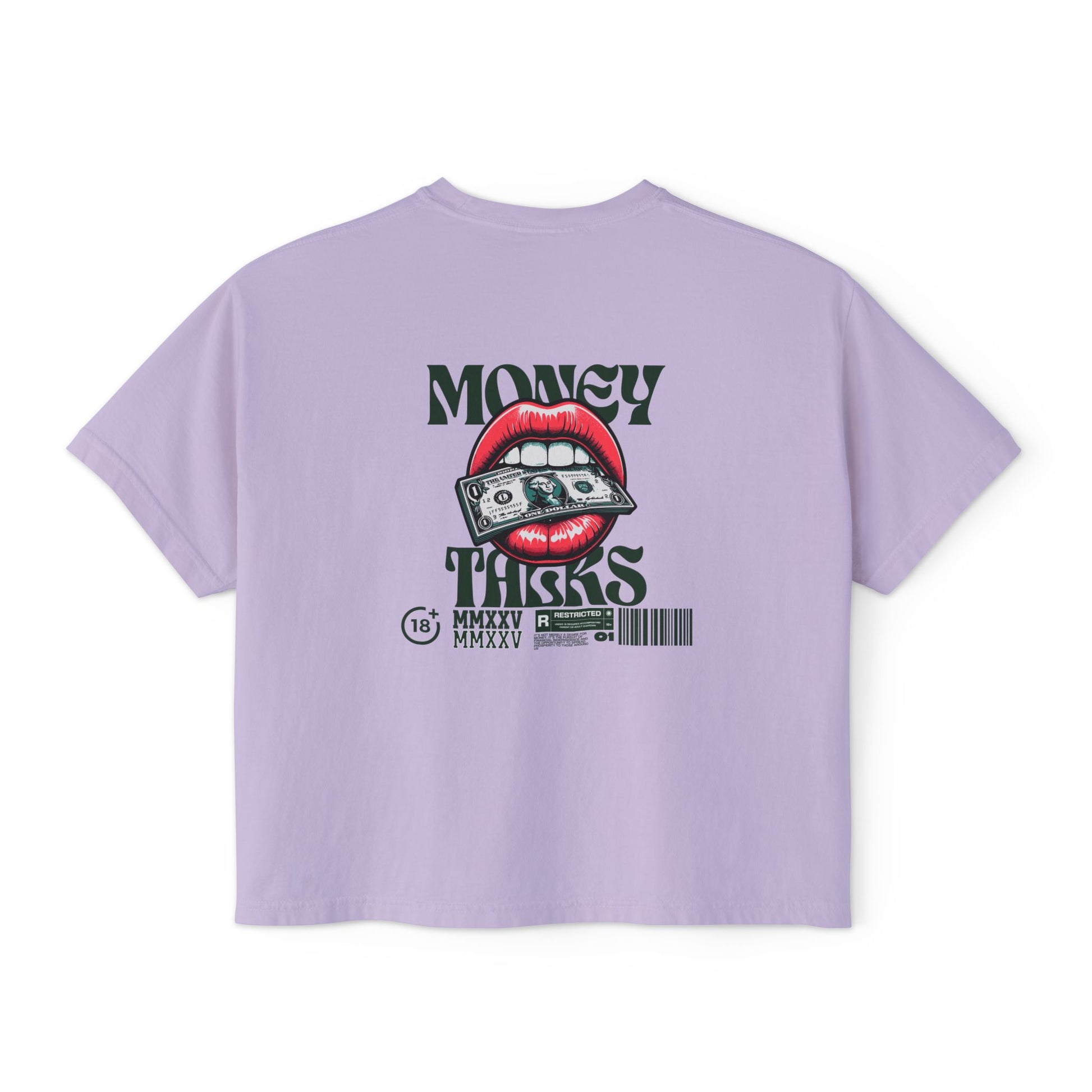 Money Talk Women's Boxy Tee - Deki's Variety Store