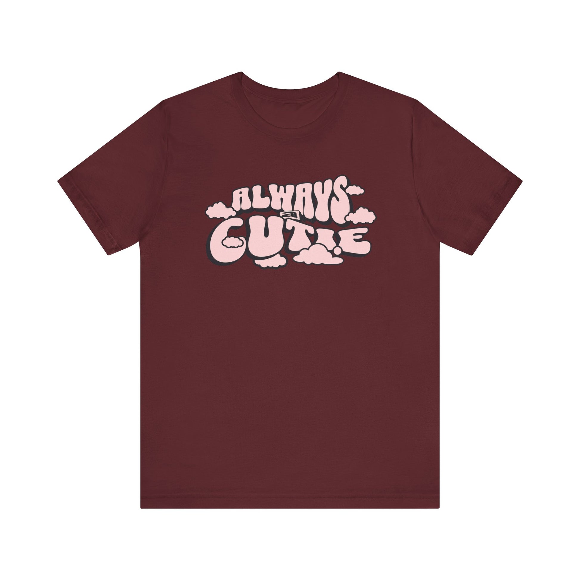 Always Cutie Jersey Tee - Playful Graphic Tee for Casual Vibes - Deki's Variety Store