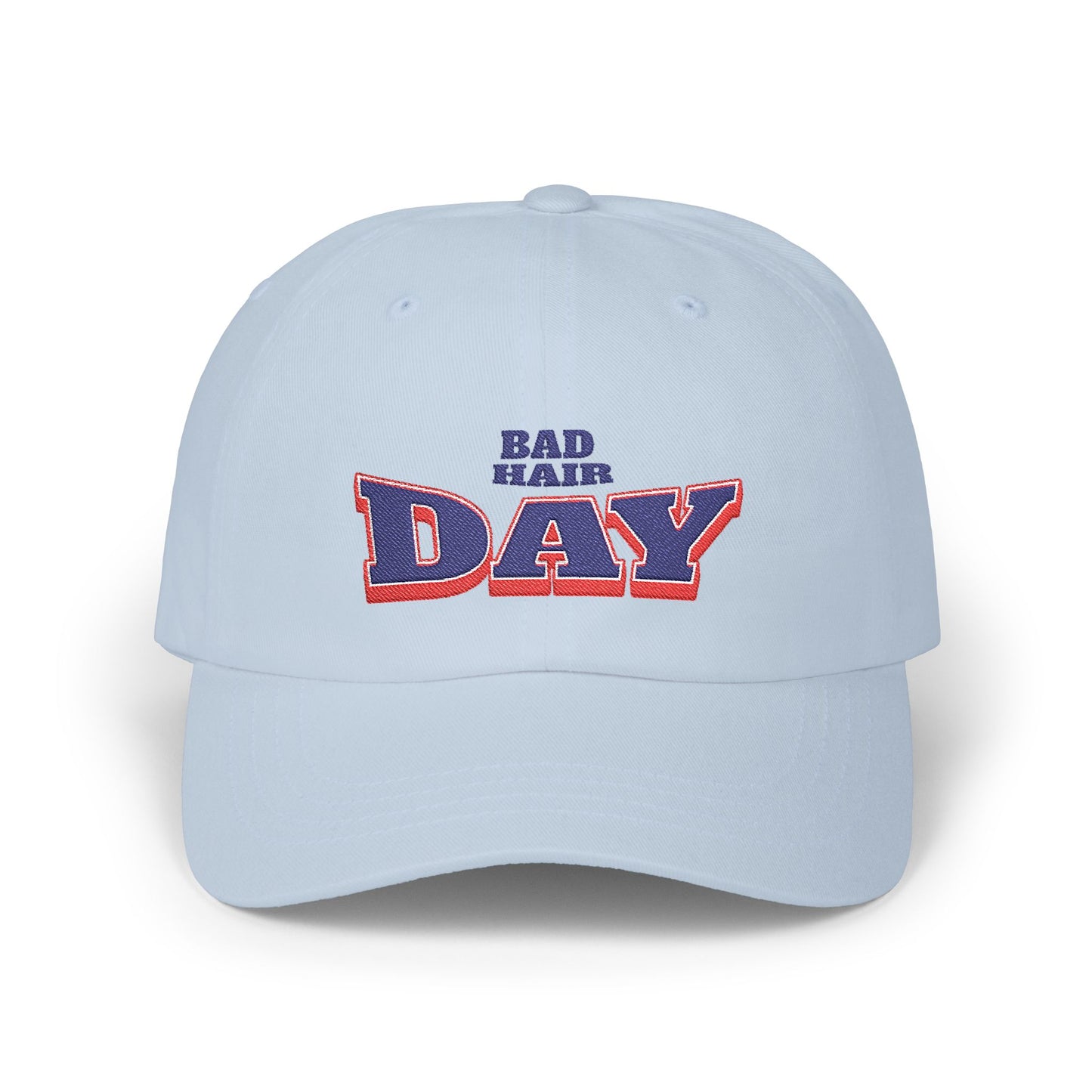 Bad Hair Day Embroidered Dad Hat – Cotton Baseball Cap for Men & Women – Adjustable Casual Vintage Style - Deki's Variety Store