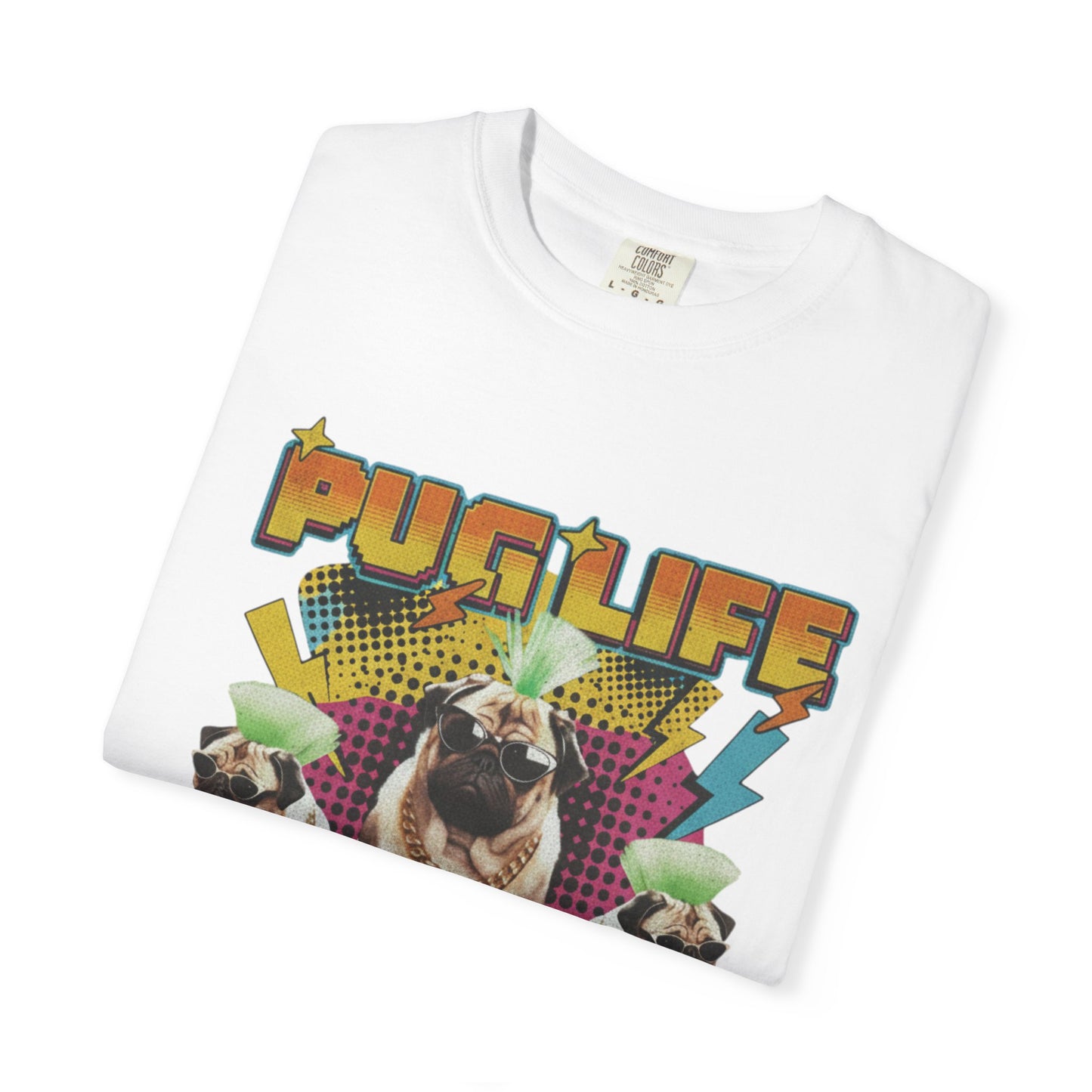 Vintage 90s Bootleg Rap Tee - Gangsta Pug Dogs Graphic T-Shirt - Deki's Variety Store