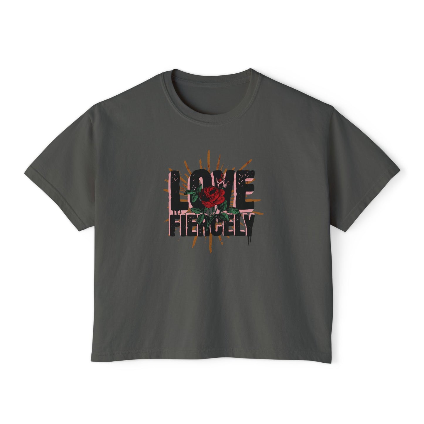 Love Fiercely Women's Boxy Tee - Deki's Variety Store