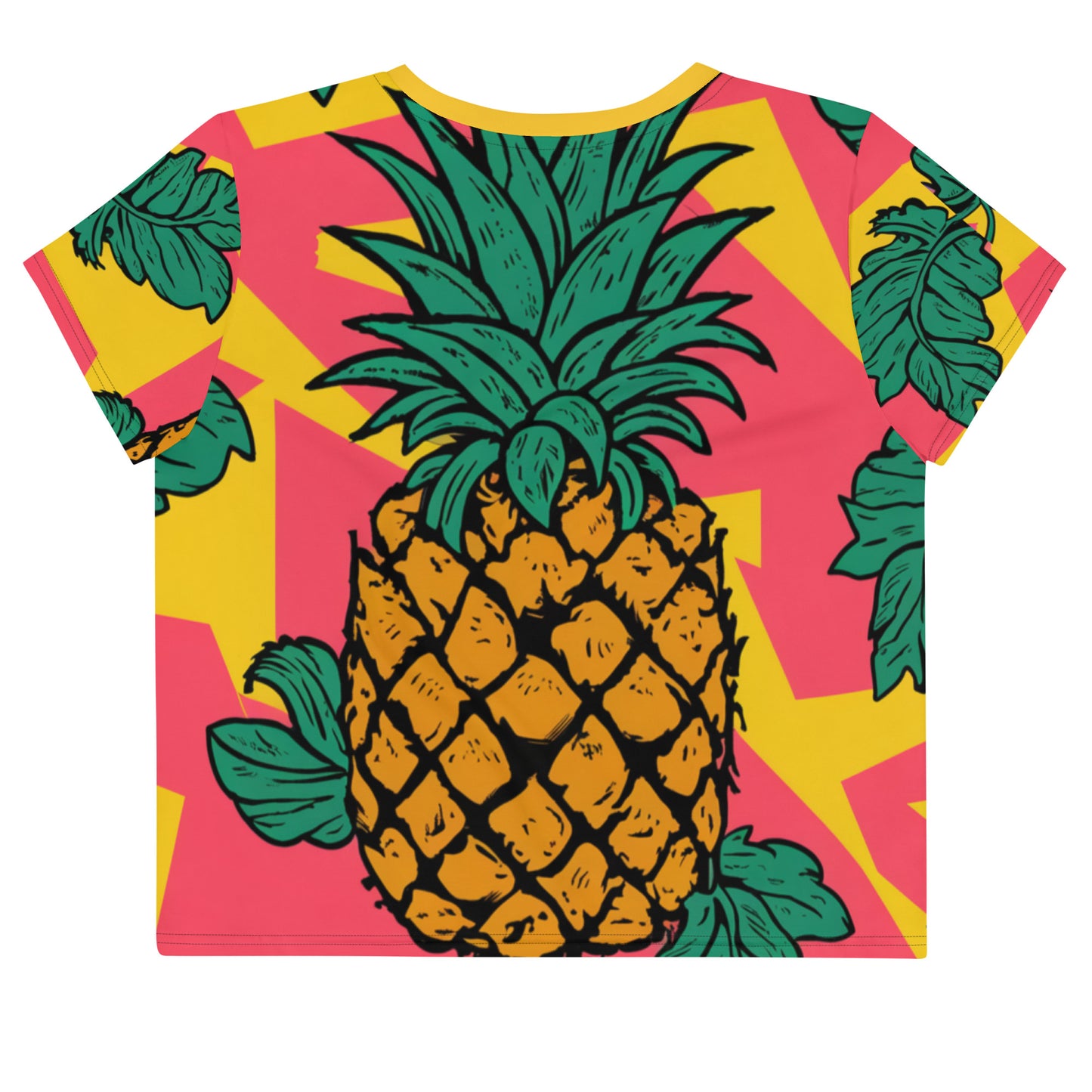 Pineapple Vibe Crop Tee - Deki's Variety Store