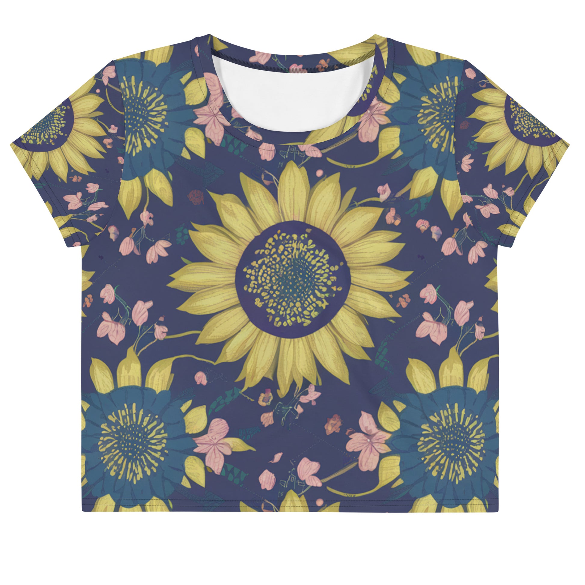 Sunflower Splash Crop Tee - Deki's Variety Store