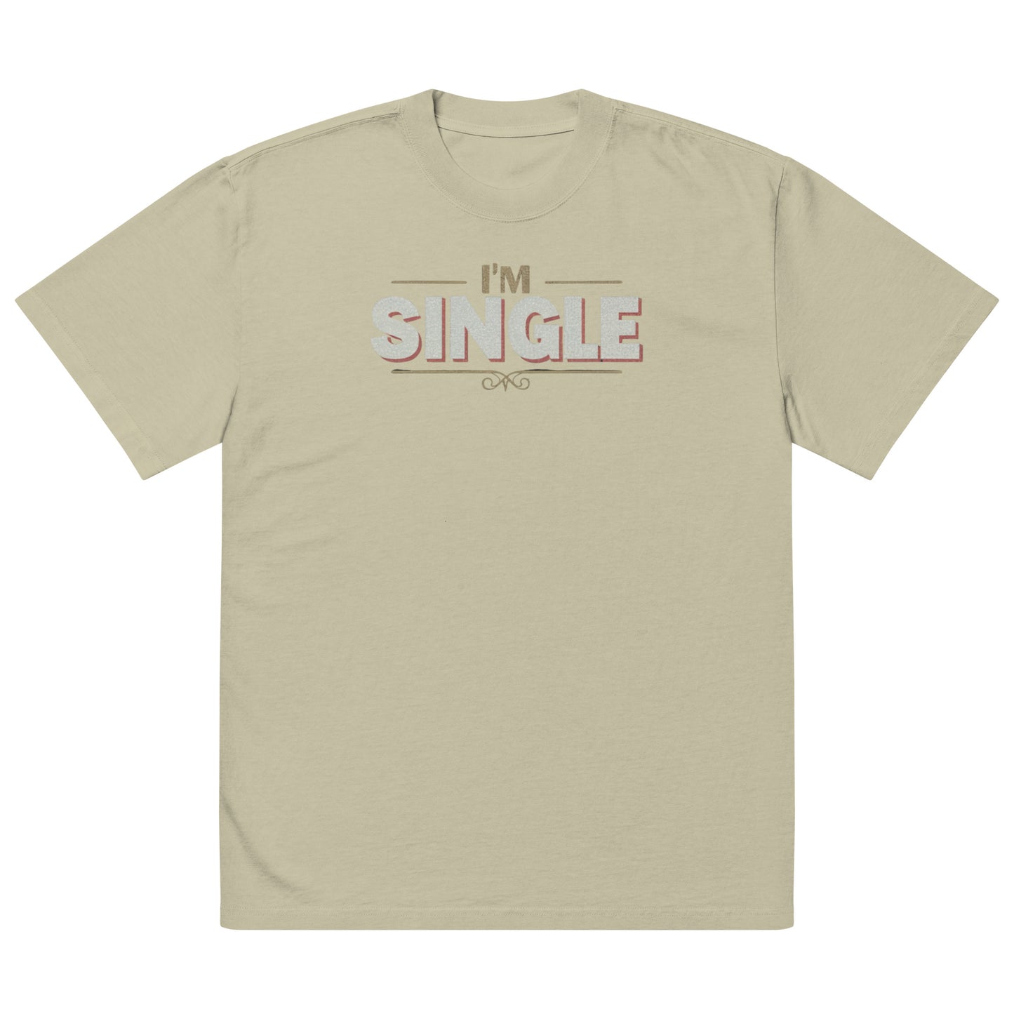 I'm single Oversized faded t-shirt - Deki's Variety Store