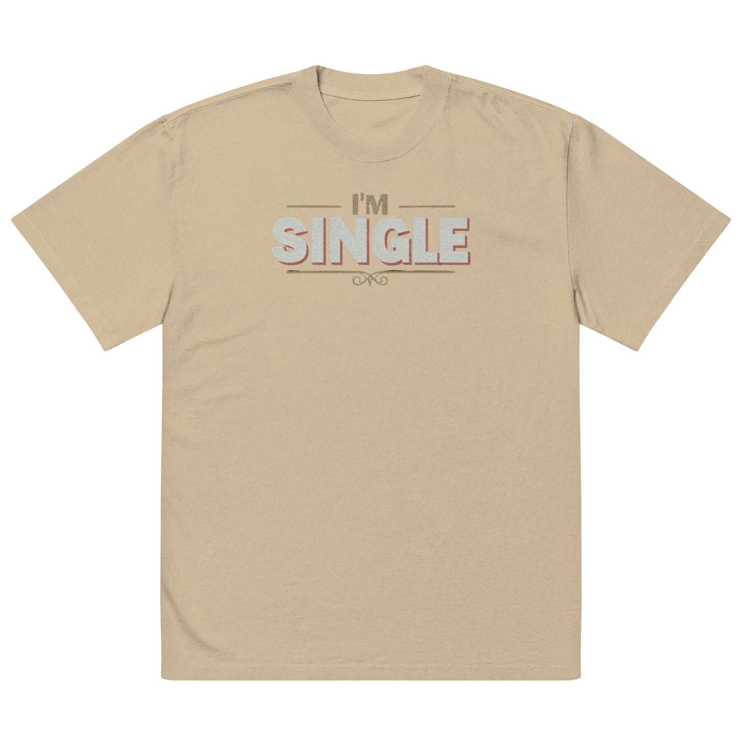 I'm single Oversized faded t-shirt - Deki's Variety Store