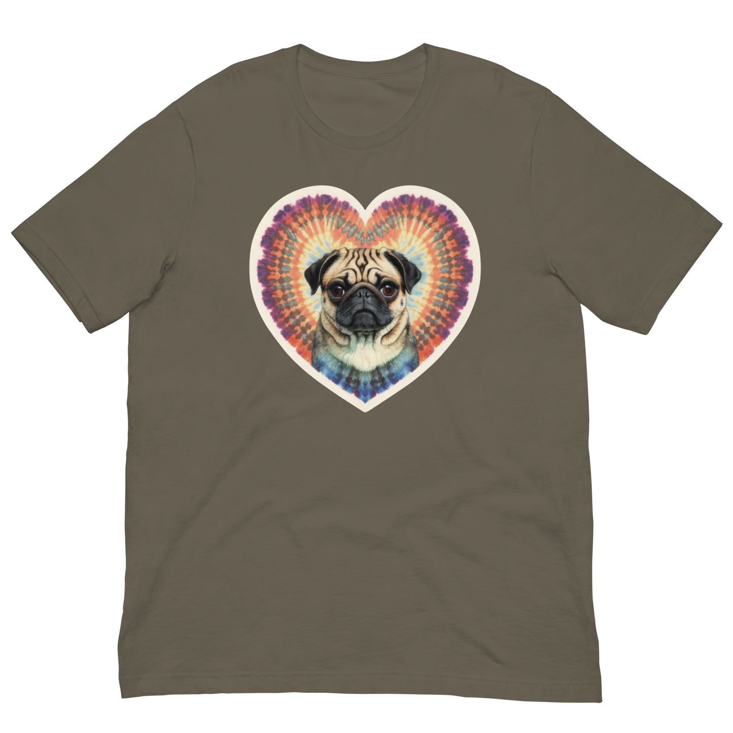 I Love my Pug- Tie and Dye Unisex t-shirt - Deki's Variety Store