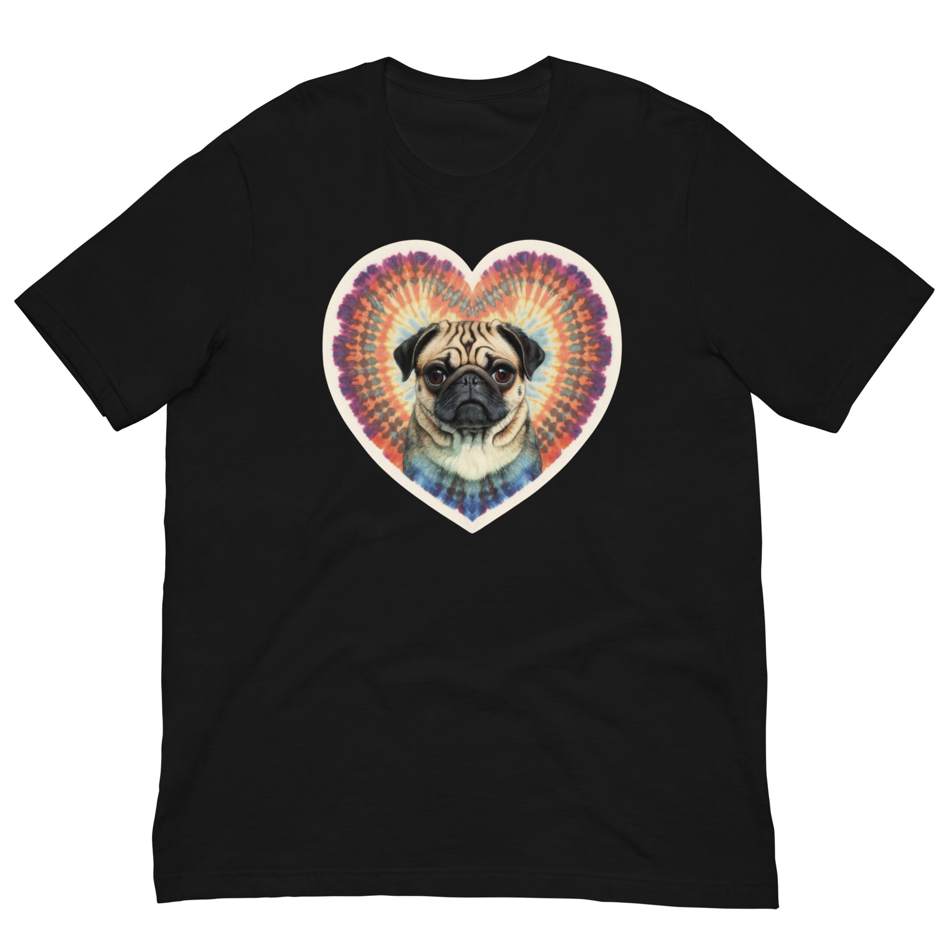 I Love my Pug- Tie and Dye Unisex t-shirt - Deki's Variety Store