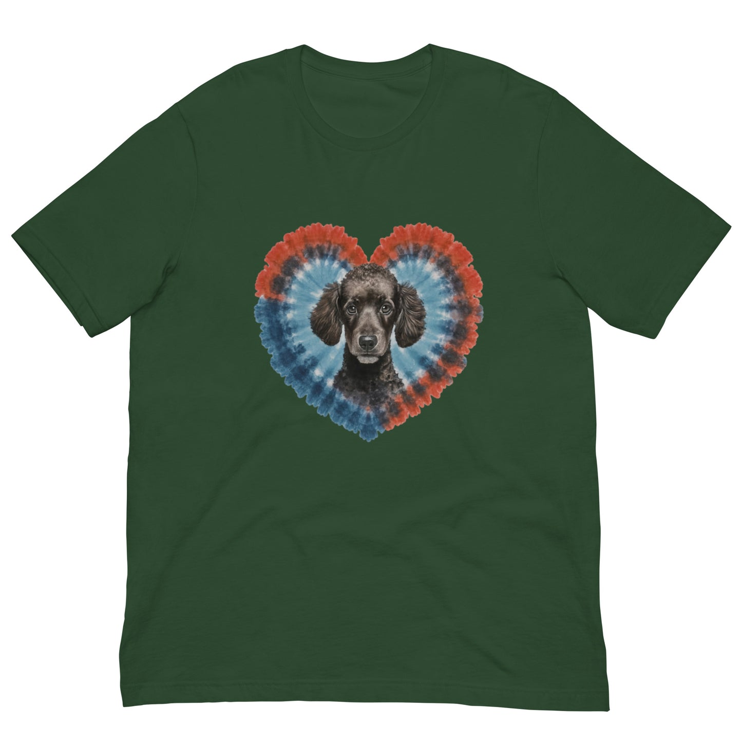 I Love my Black Poodle - Tie and Dye Unisex t-shirt - Deki's Variety Store