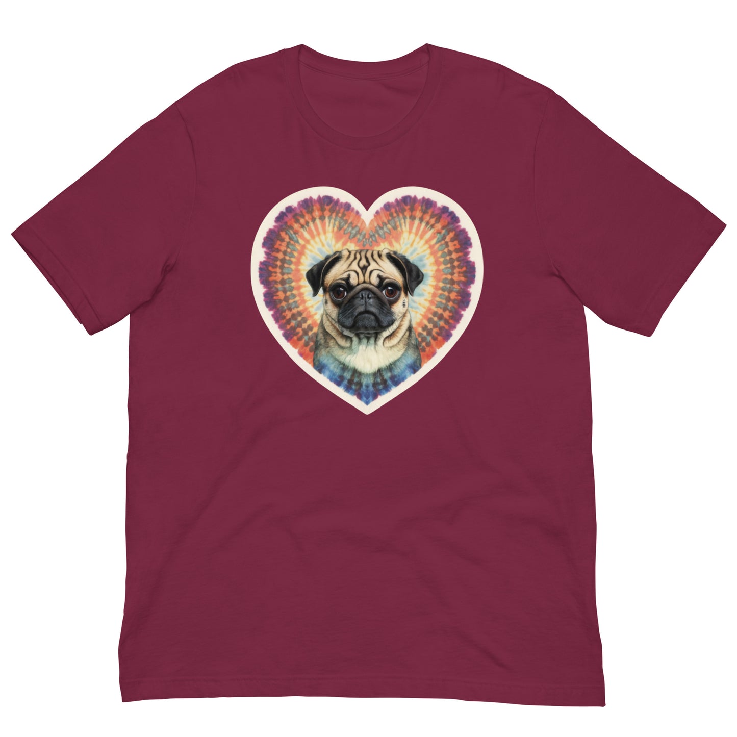 I Love my Pug- Tie and Dye Unisex t-shirt - Deki's Variety Store