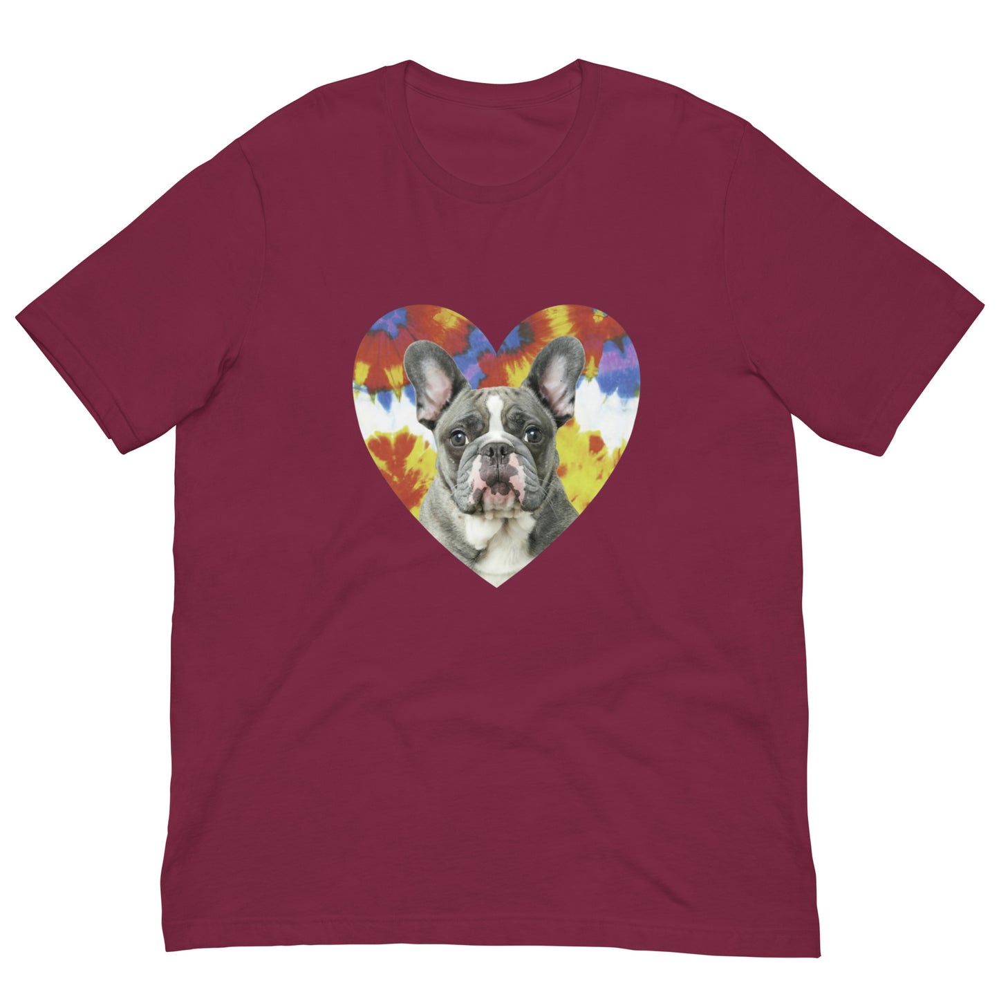 I Love my French Bulldog - Tie and Dye Unisex t-shirt - Deki's Variety Store