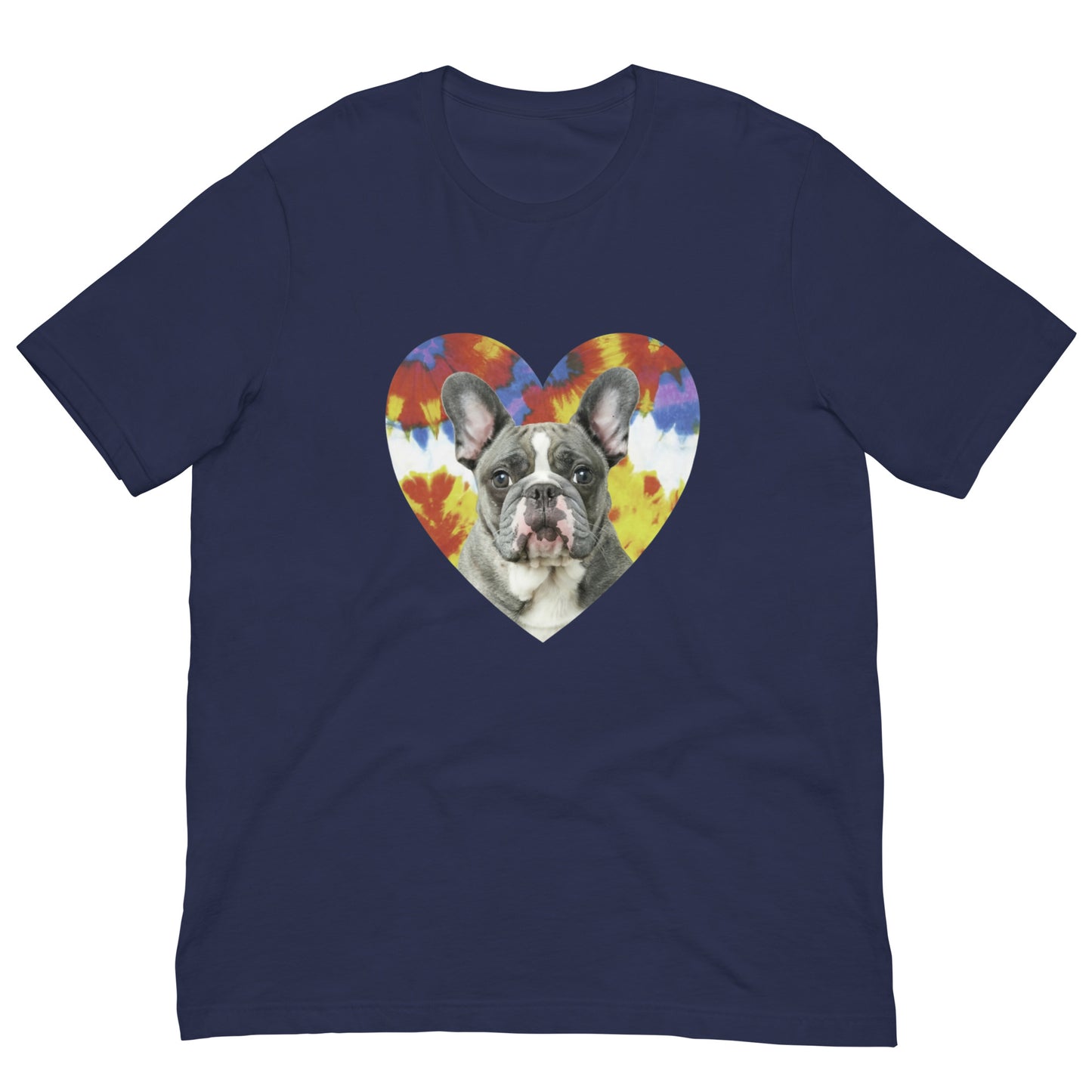 I Love my French Bulldog - Tie and Dye Unisex t-shirt - Deki's Variety Store