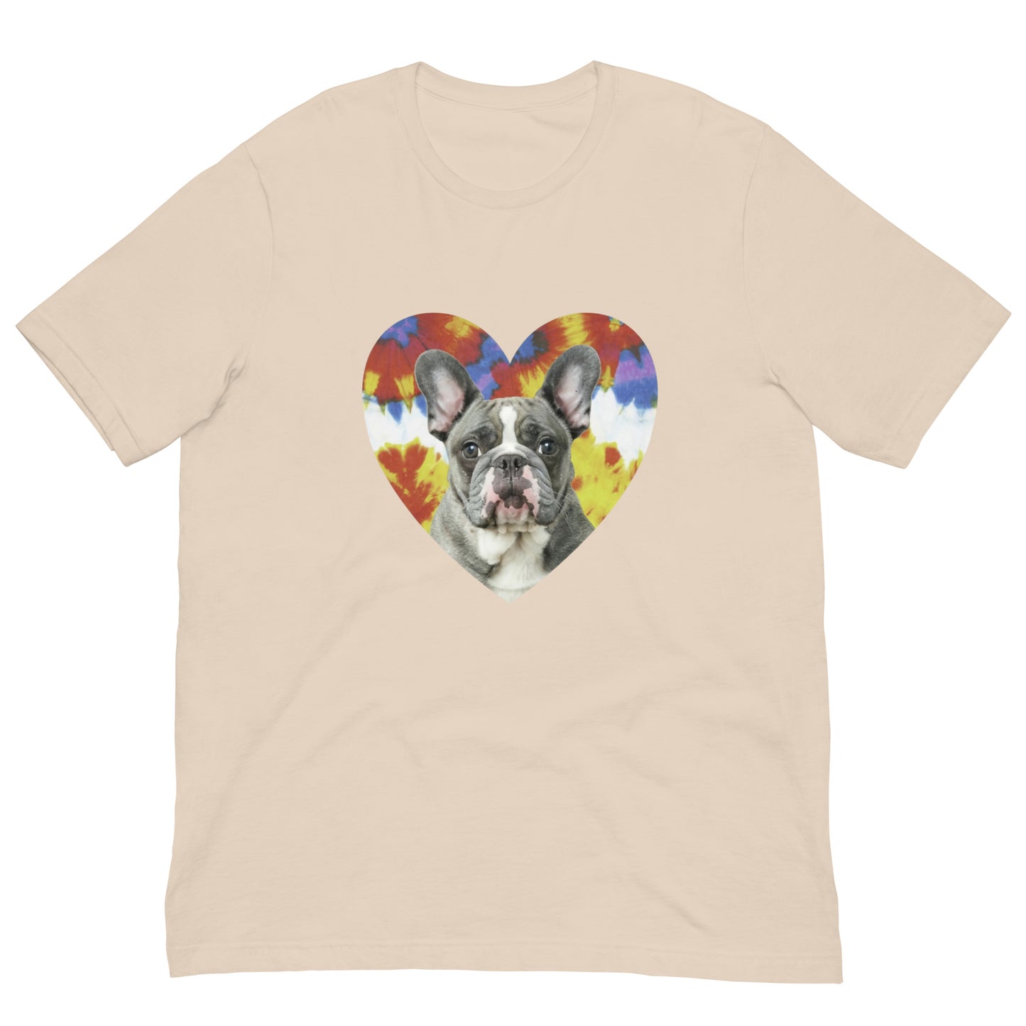 I Love my French Bulldog - Tie and Dye Unisex t-shirt - Deki's Variety Store