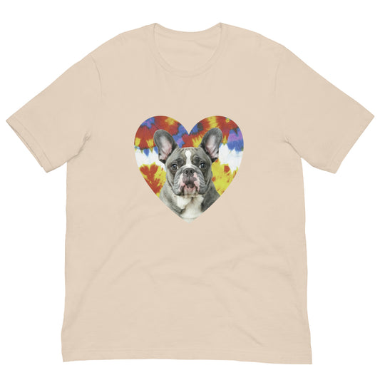 I Love my French Bulldog - Tie and Dye Unisex t-shirt - Deki's Variety Store