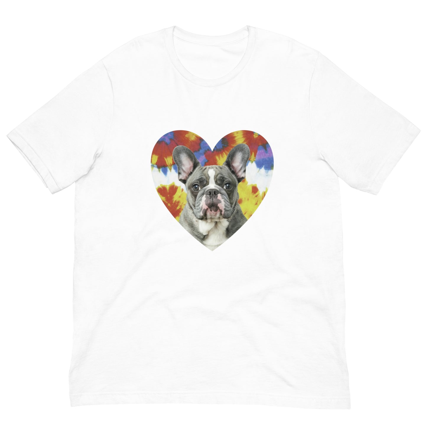 I Love my French Bulldog - Tie and Dye Unisex t-shirt - Deki's Variety Store