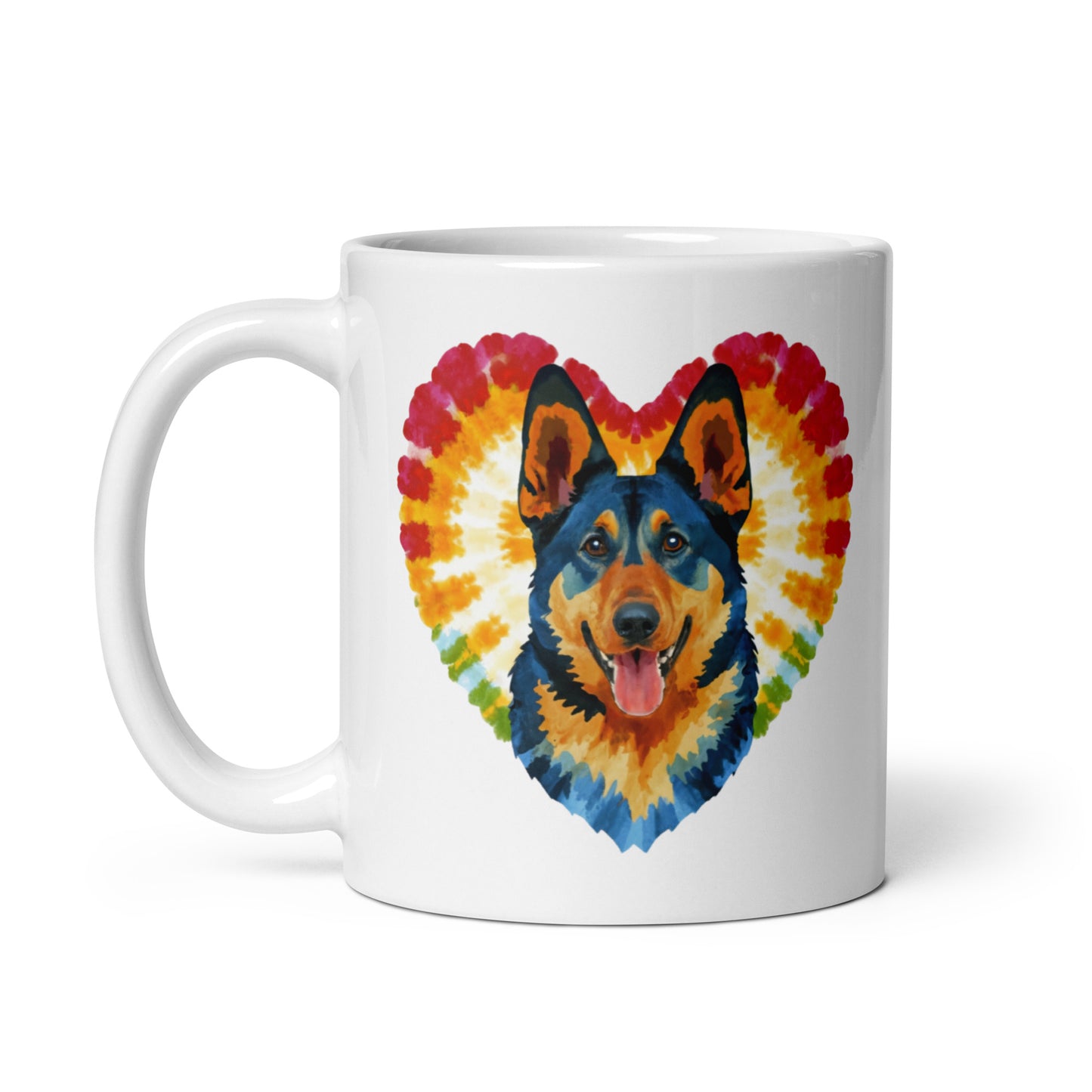 A German Shepherd White glossy mug - Deki's Variety Store