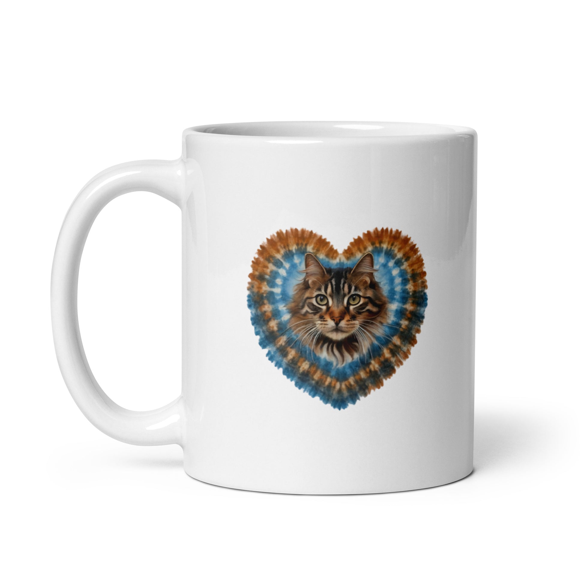 A Maine Coon White glossy mug - Deki's Variety Store