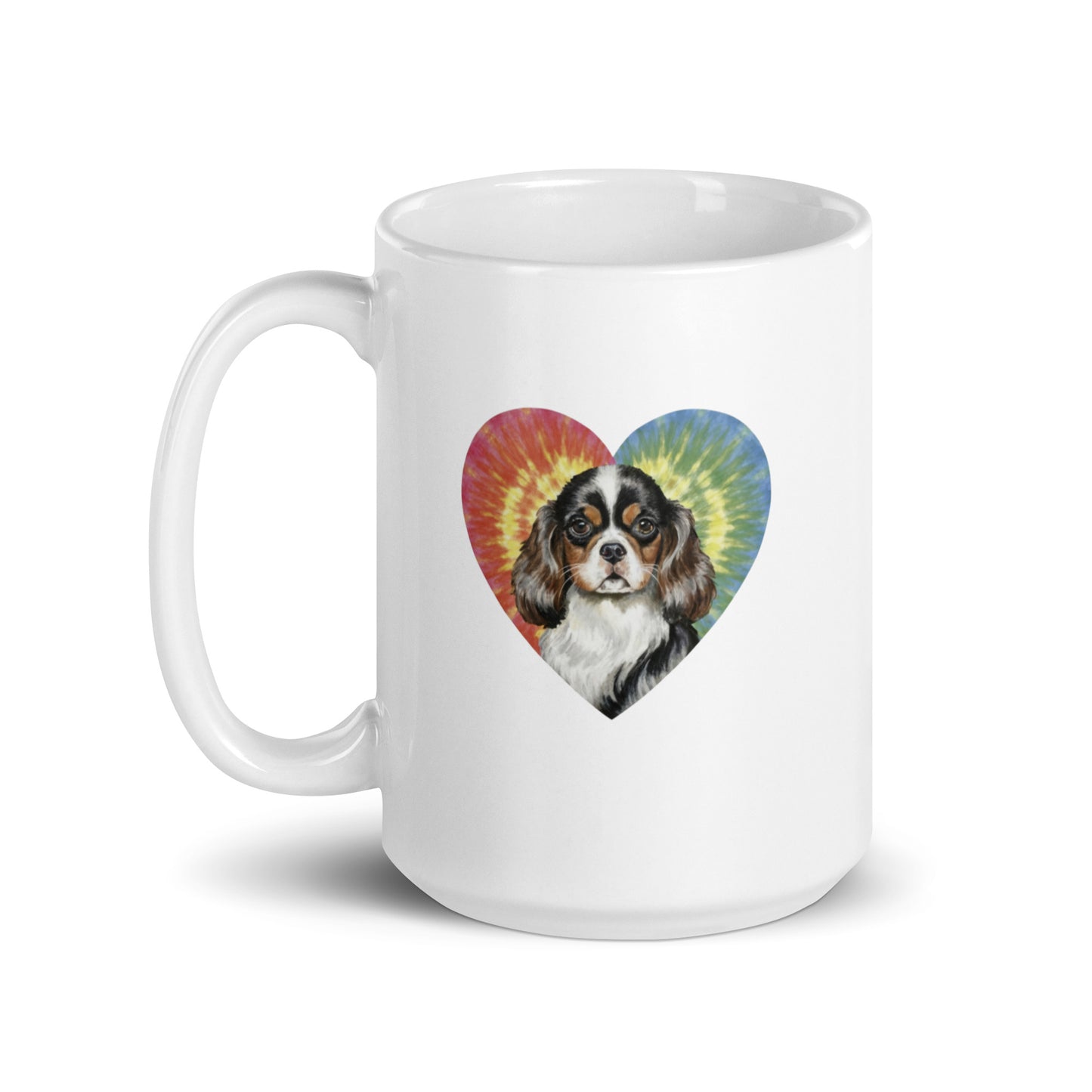 A Cavalier King Charles Spaniel White glossy mug - Deki's Variety Store