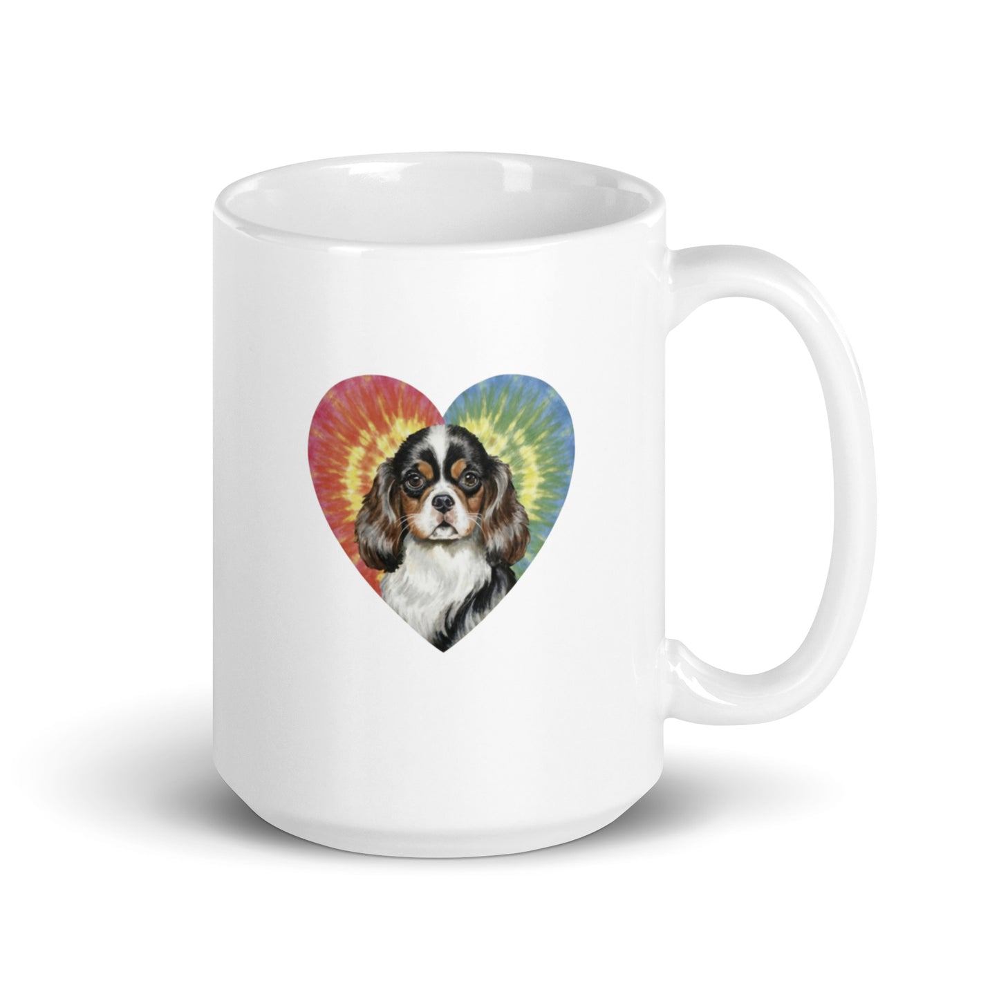 A Cavalier King Charles Spaniel White glossy mug - Deki's Variety Store