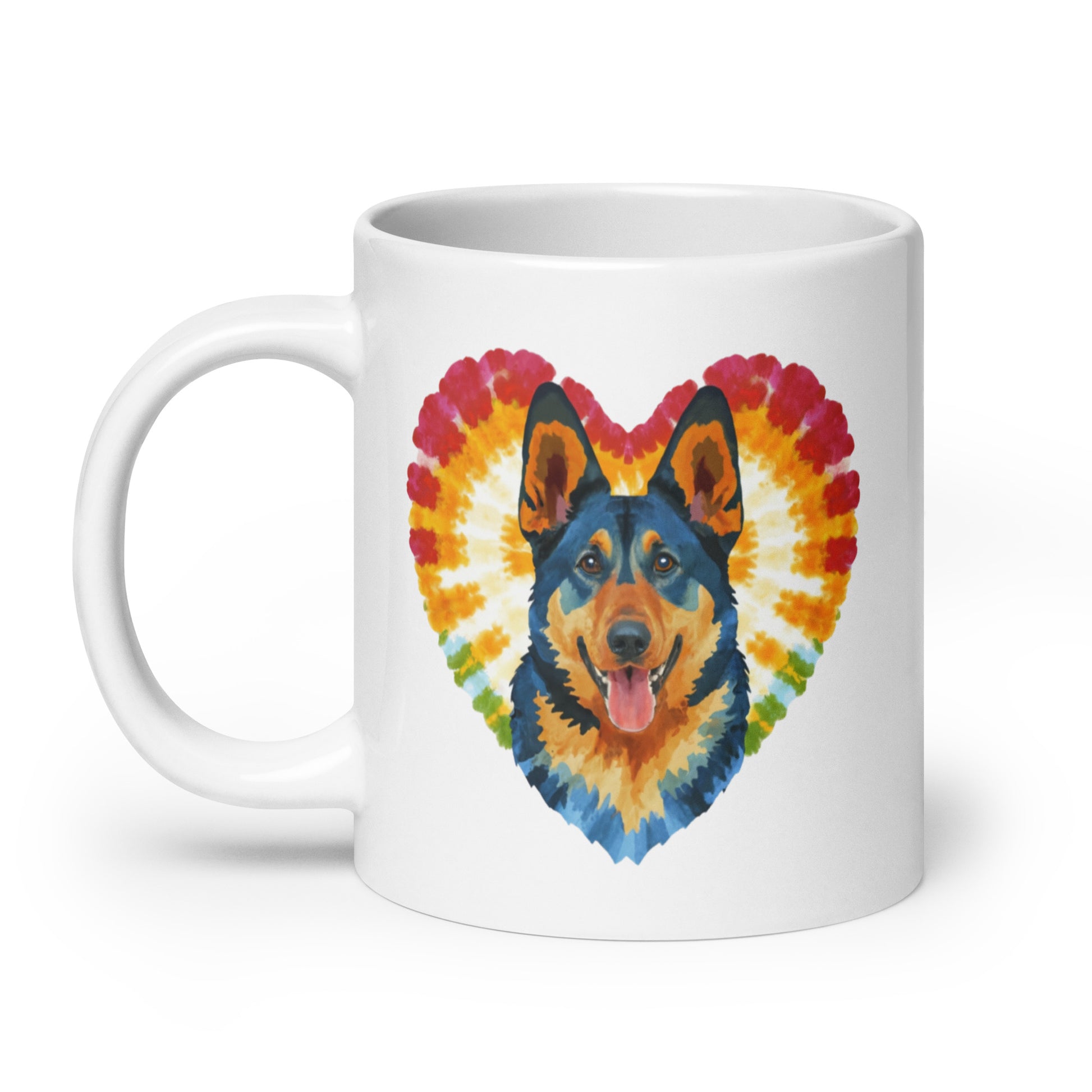 A German Shepherd White glossy mug - Deki's Variety Store