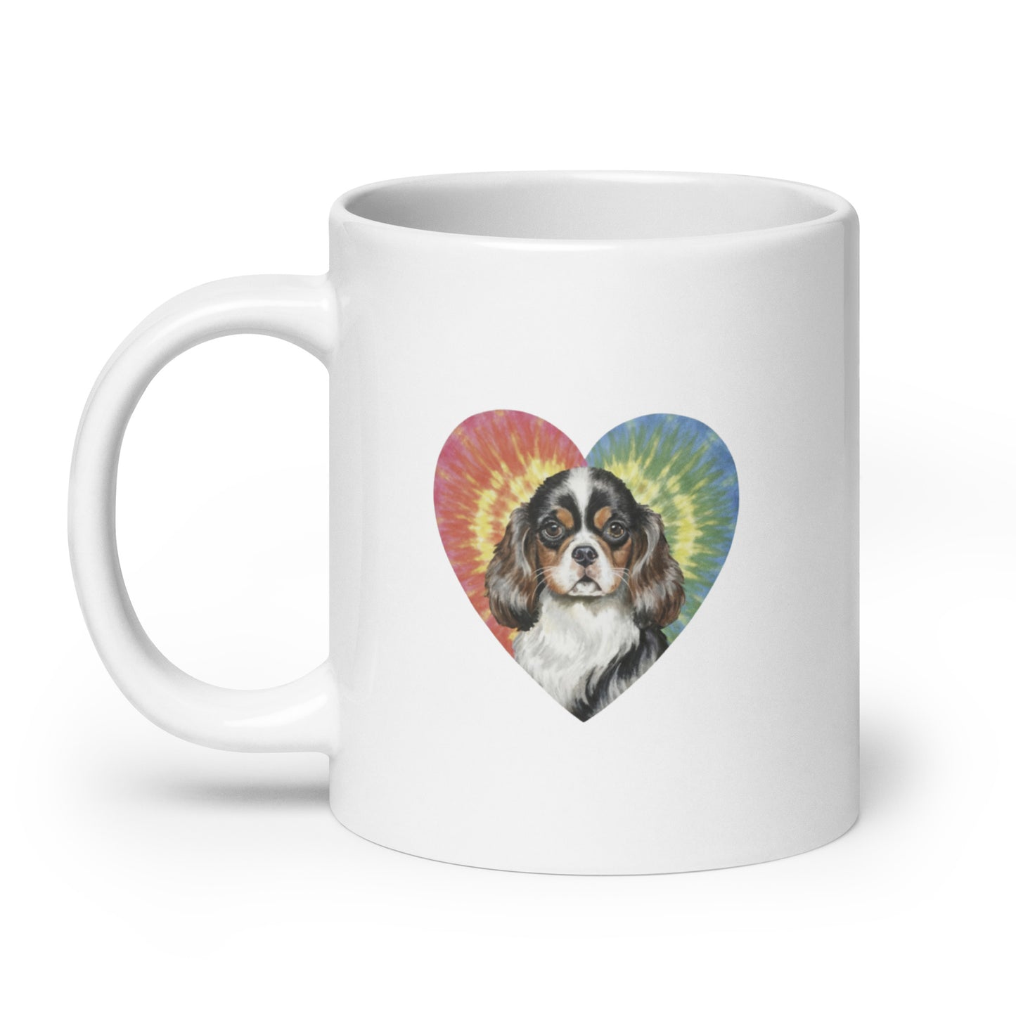 A Cavalier King Charles Spaniel White glossy mug - Deki's Variety Store