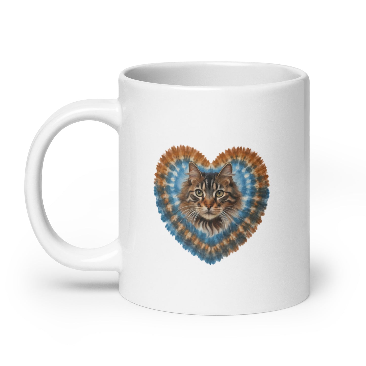 A Maine Coon White glossy mug - Deki's Variety Store