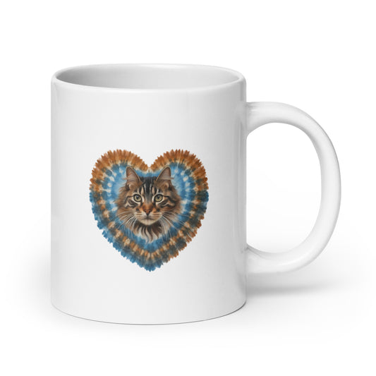 A Maine Coon White glossy mug - Deki's Variety Store