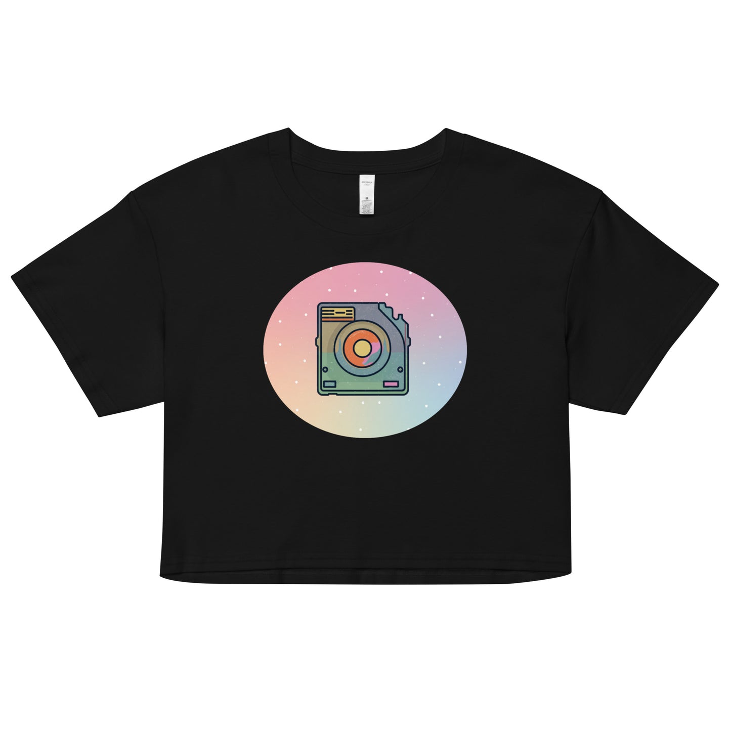 Women’s Floppy disc crop top - Deki's Variety Store