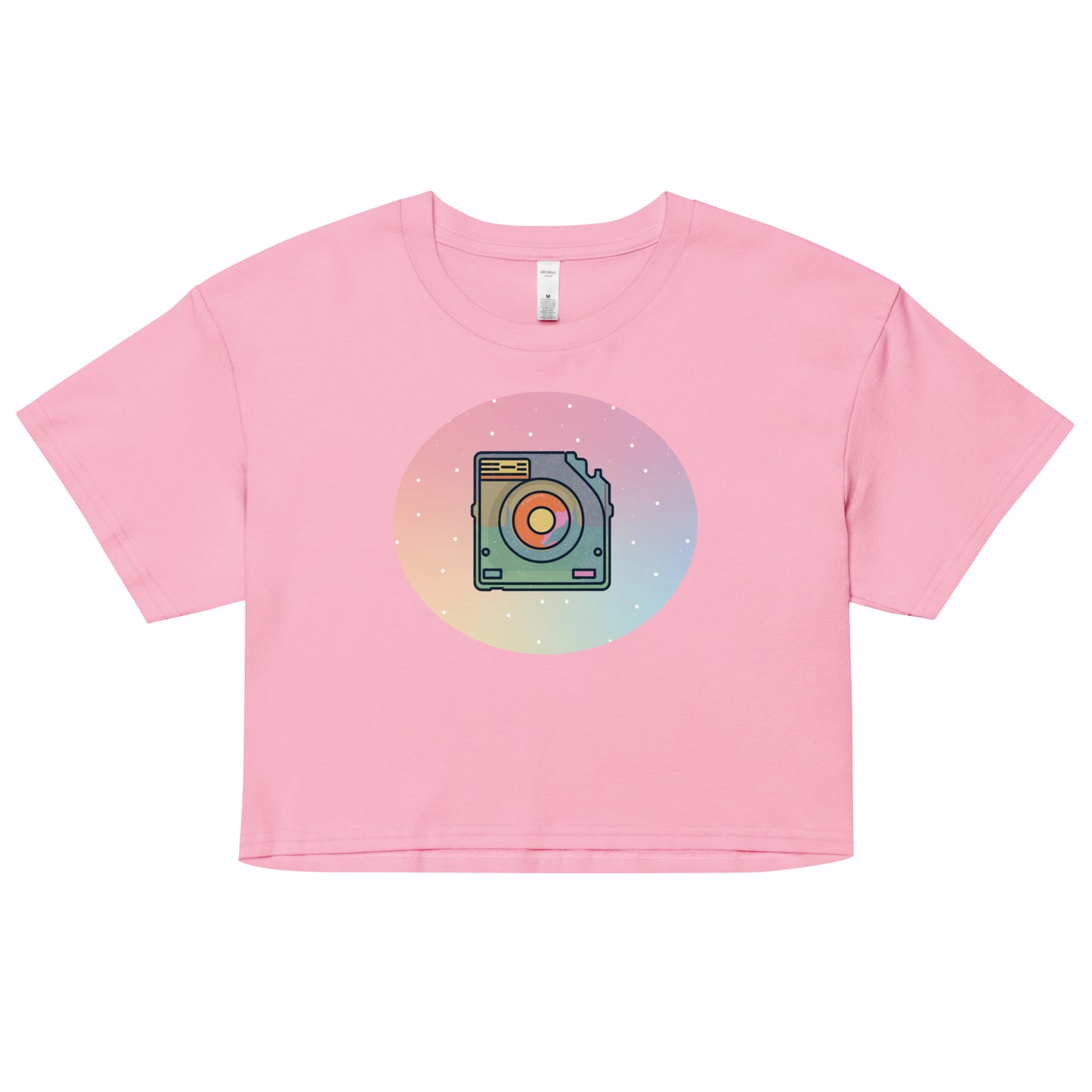 Women’s Floppy disc crop top - Deki's Variety Store